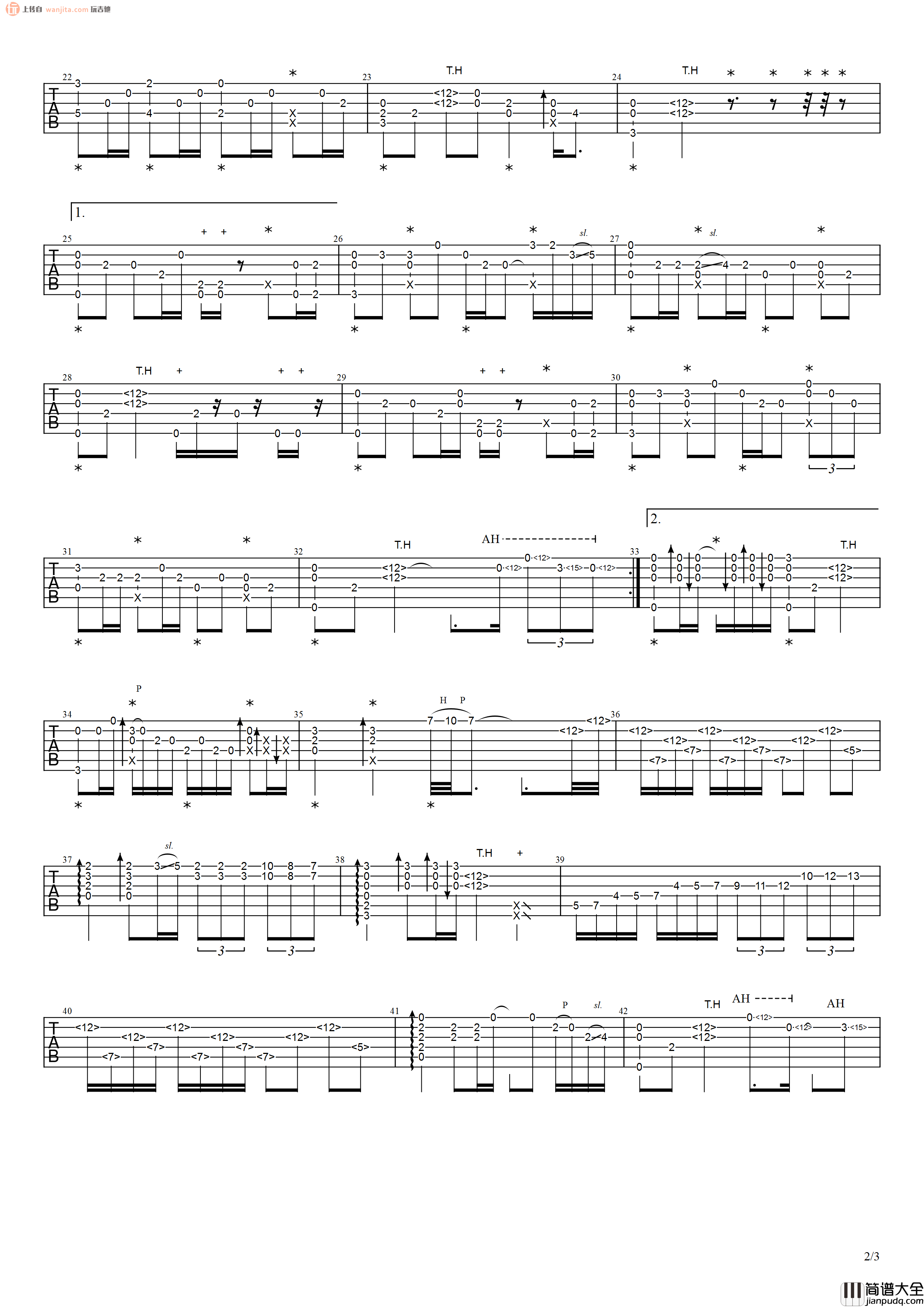 _灰色轨迹_吉他谱_指弹六线谱_视频弹唱示范_Beyond