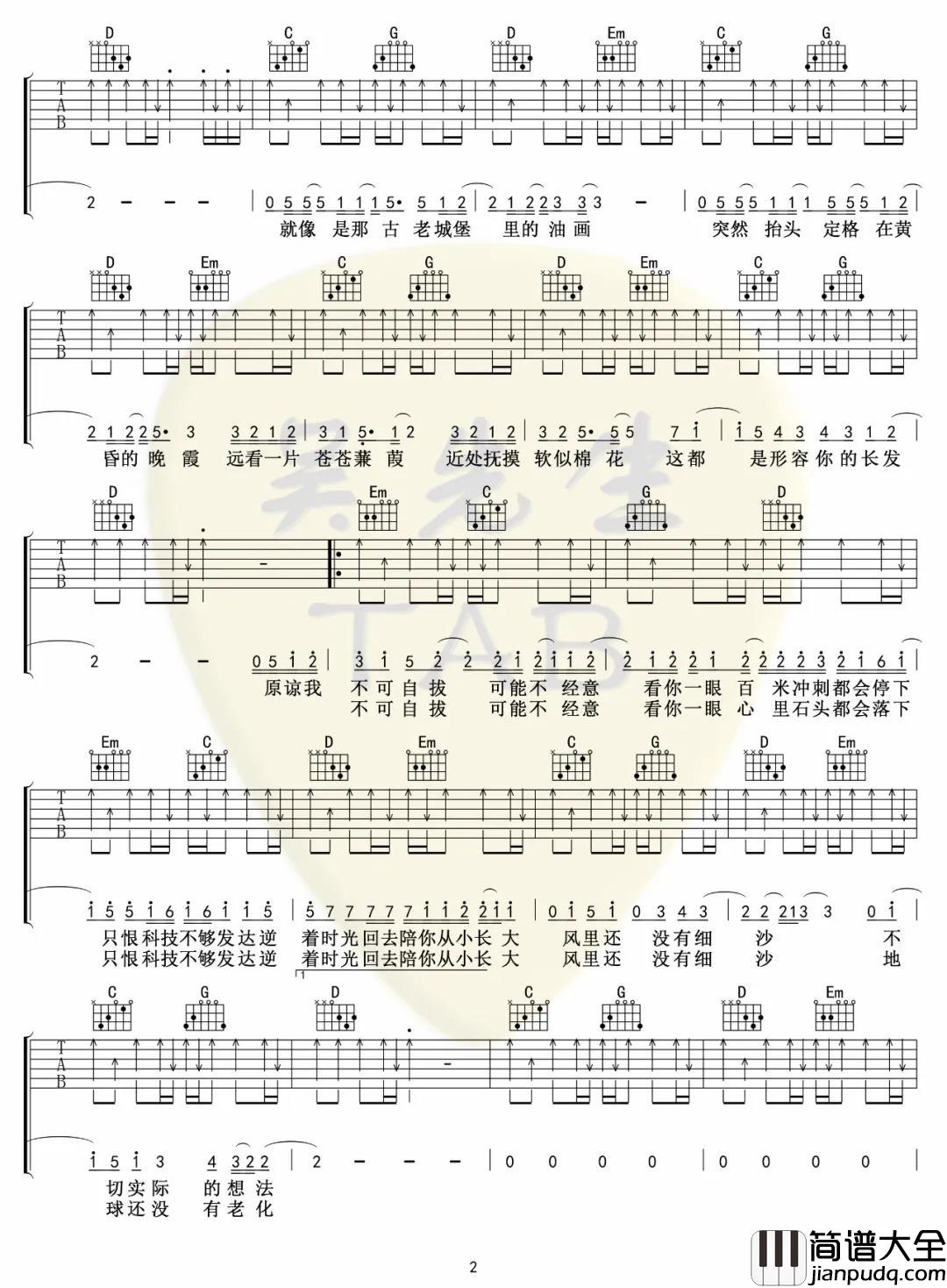 沈以诚_形容_吉他谱_沈以诚