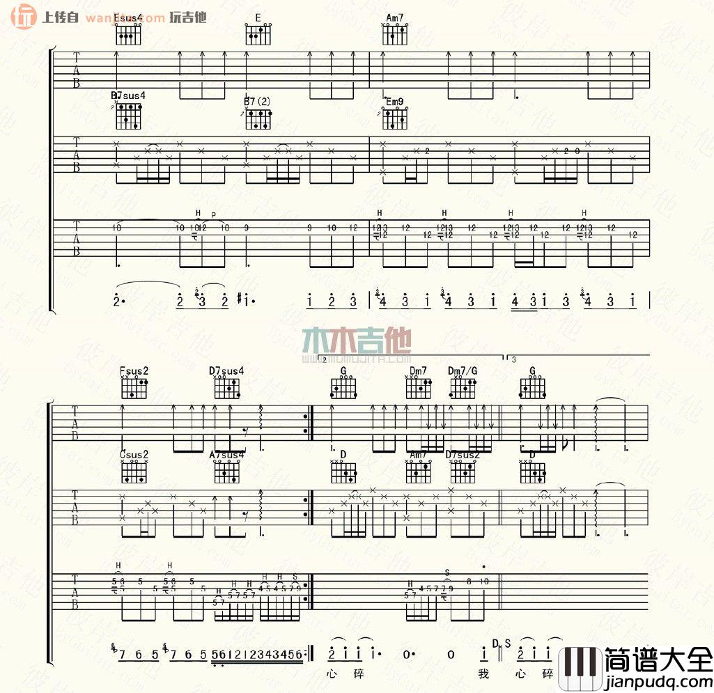 爱如潮水(吉他谱)_蔡淳佳 爱如潮水(吉他谱)_蔡淳佳