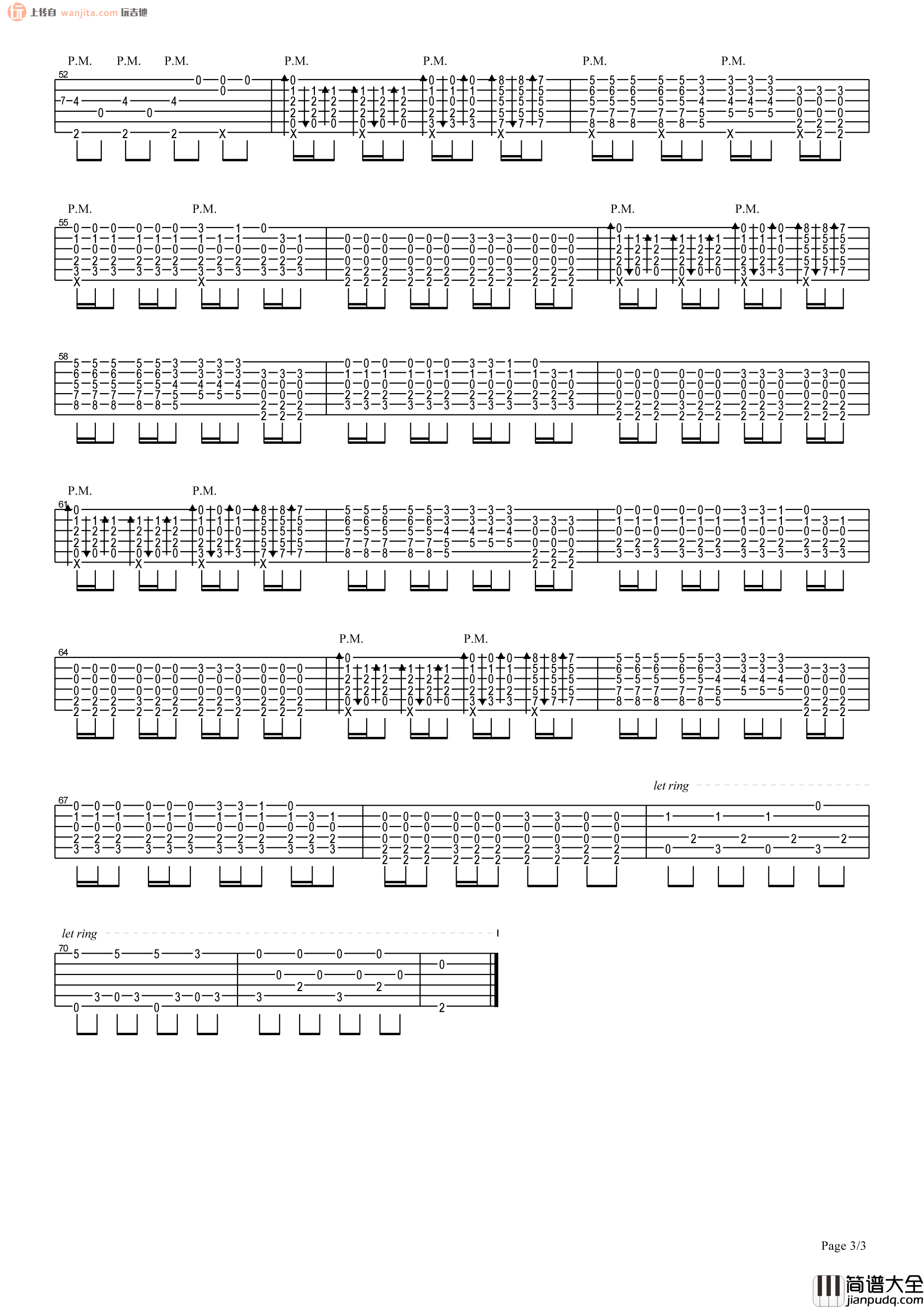 Faded(指弹)(潇潇)(吉他谱)_Alan Walker Faded(指弹)(潇潇)(吉他谱)_Alan_Walker