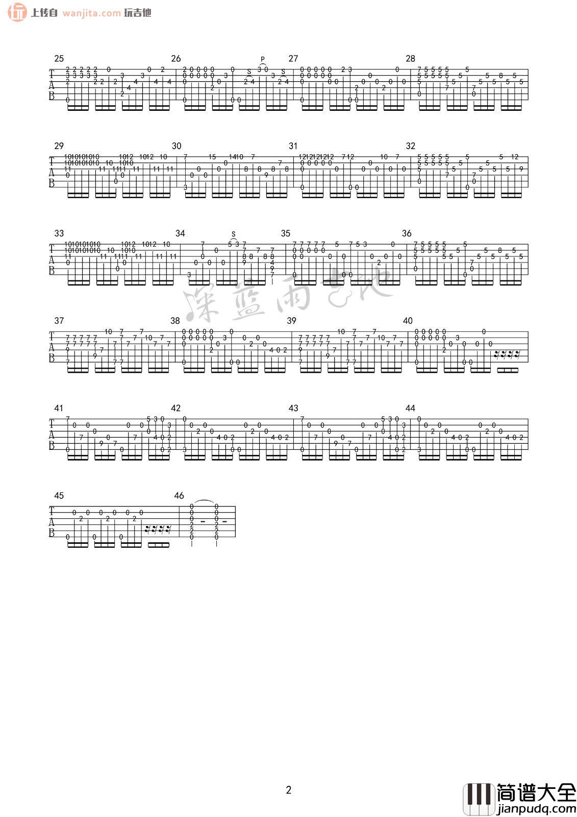 来生缘(指弹)(吉他谱)_刘德华