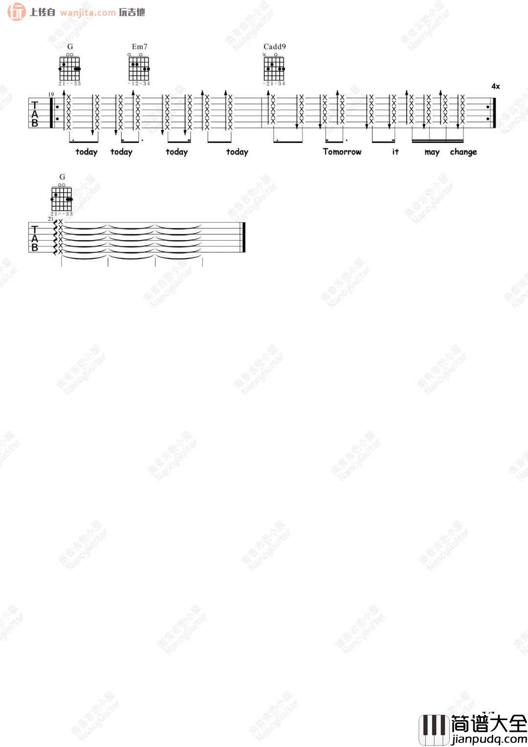 Tomorrow(吉他谱)_Avril