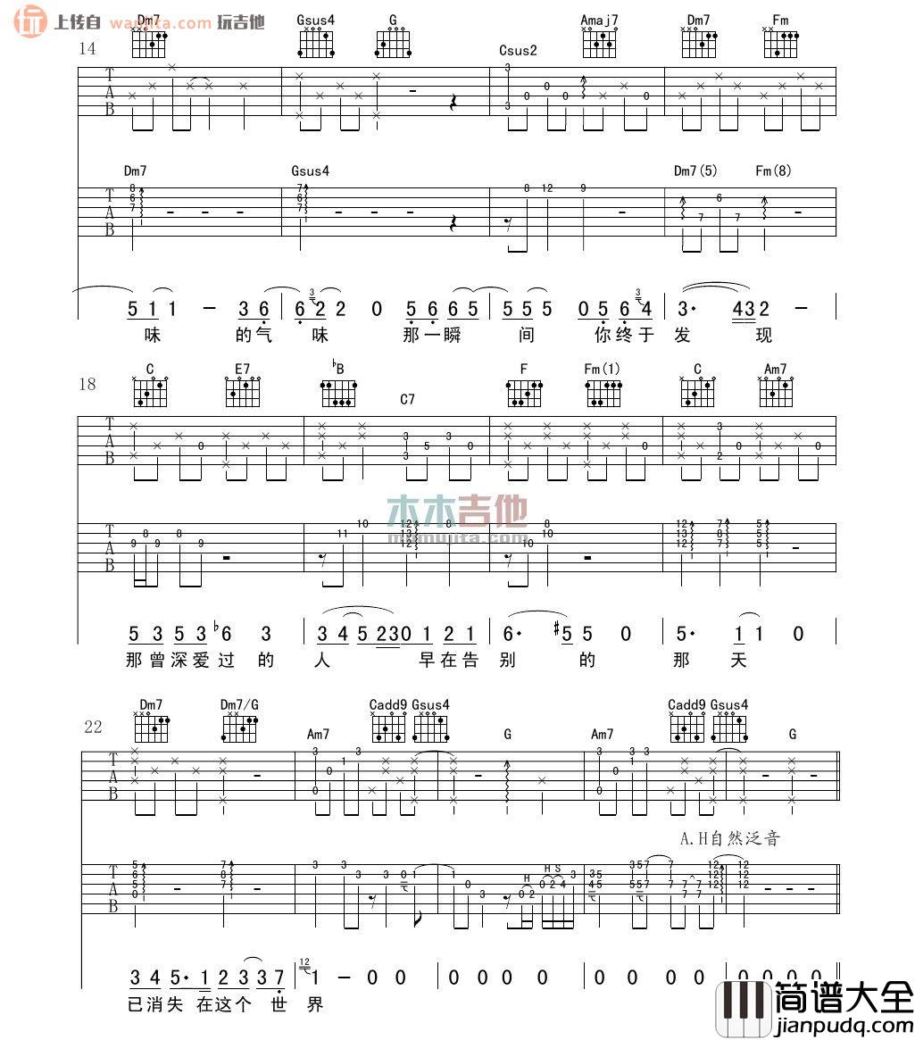 纪念吉他谱_蔡健雅_《纪念》C调原版六线谱_吉他弹唱谱 纪念吉他谱_蔡健雅__纪念_C调原版六线谱_吉他弹唱谱