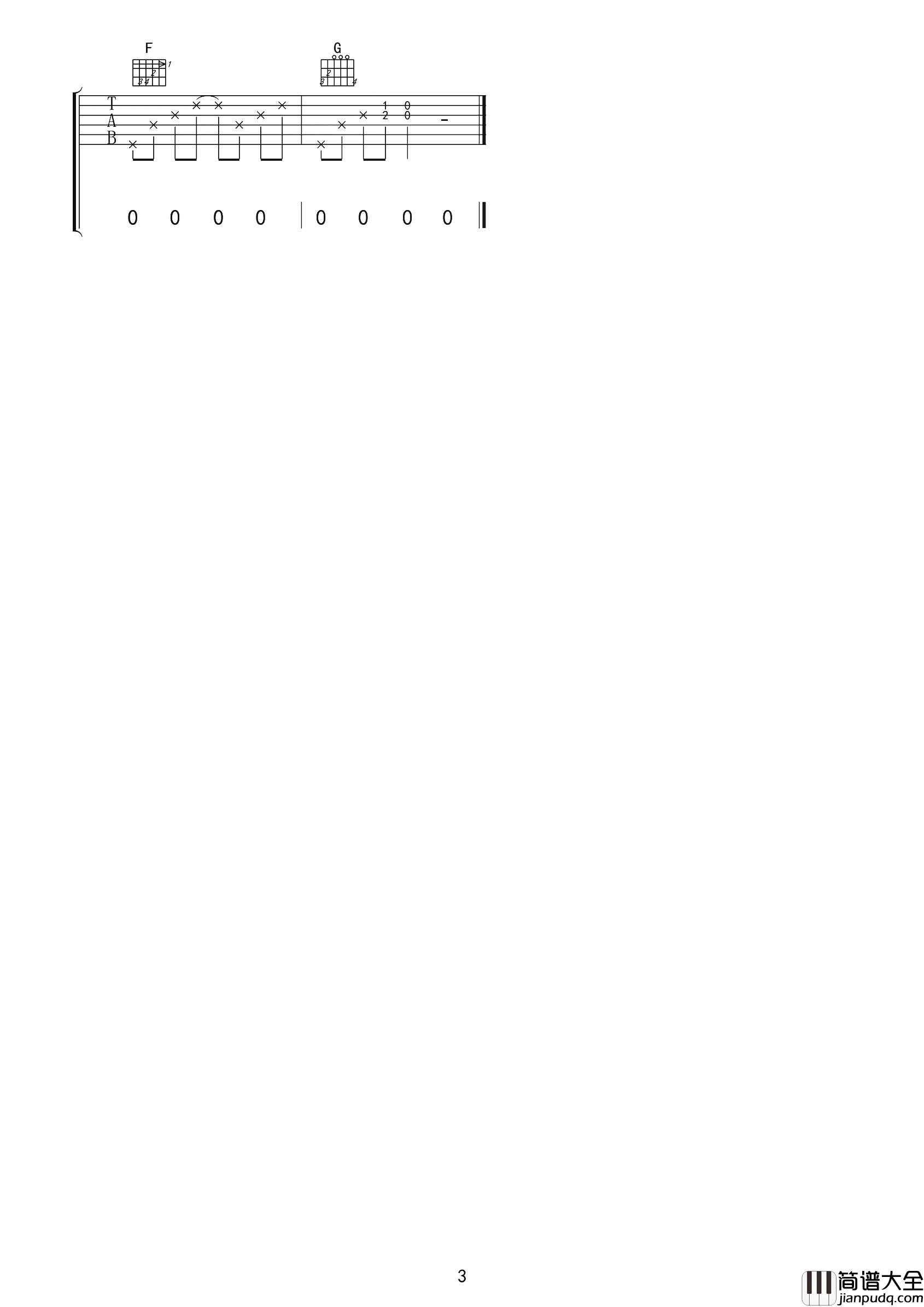 在这个世界相遇吉他谱_陈奕迅_C调完整版六线谱