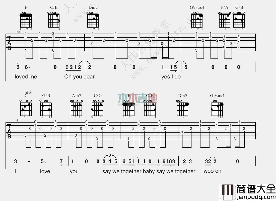 I_Love_You(吉他谱)_王若琳