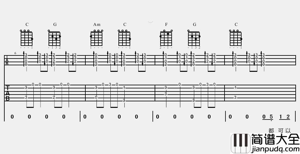 暖暖(吉他谱)_梁静茹__暖暖_六线谱/尤克里里谱_吉他弹唱教学示范