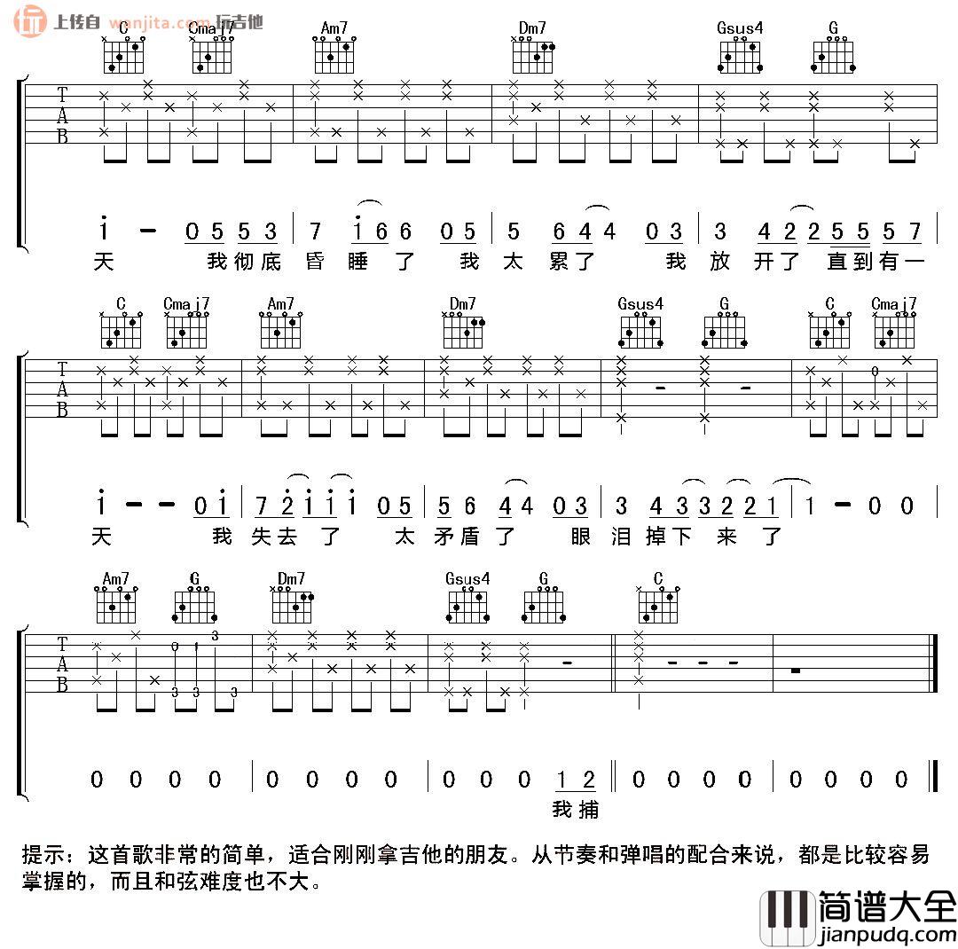 80%完美的日子(吉他谱)_陈绮贞_B调原版六线谱_高清图片谱 80%完美的日子(吉他谱)_陈绮贞_B调原版六线谱_高清图片谱