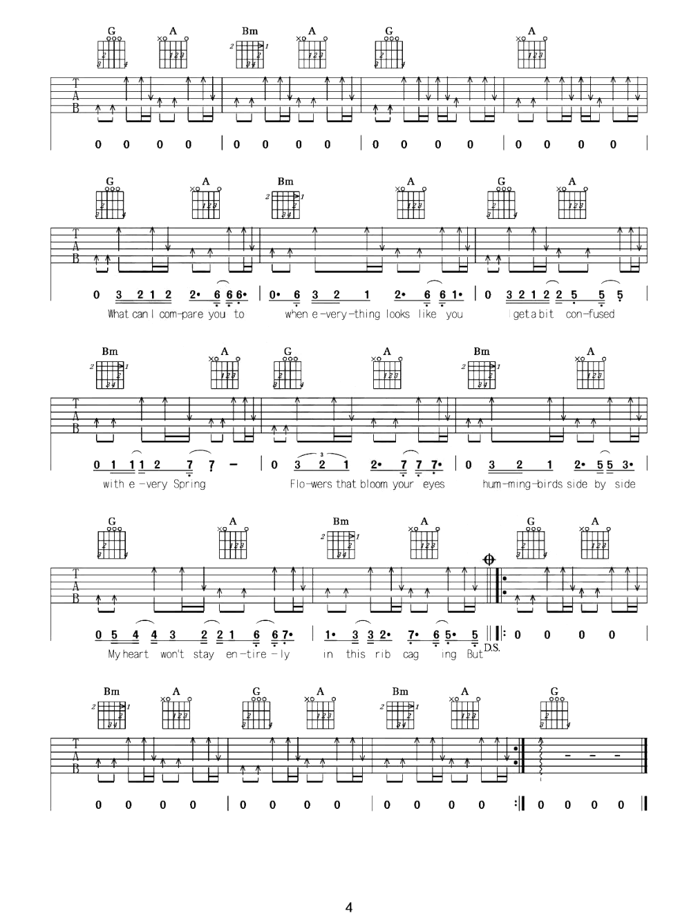 Take_It_From_Me吉他谱__红色高跟鞋_英文版_弹唱六线谱