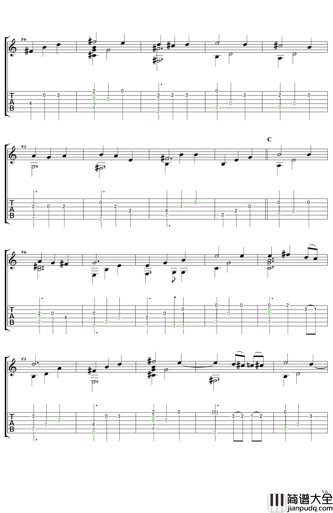 人生的旋转木马指弹吉他谱_南泽大介_充满空灵奇幻的风情