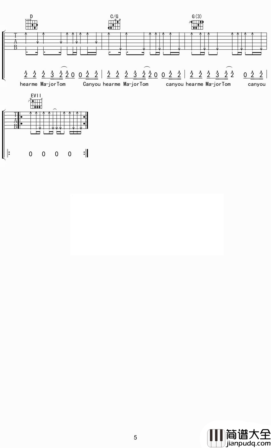 Space_Oddity吉他谱_David_Bowie_远离毒品，远离虚幻