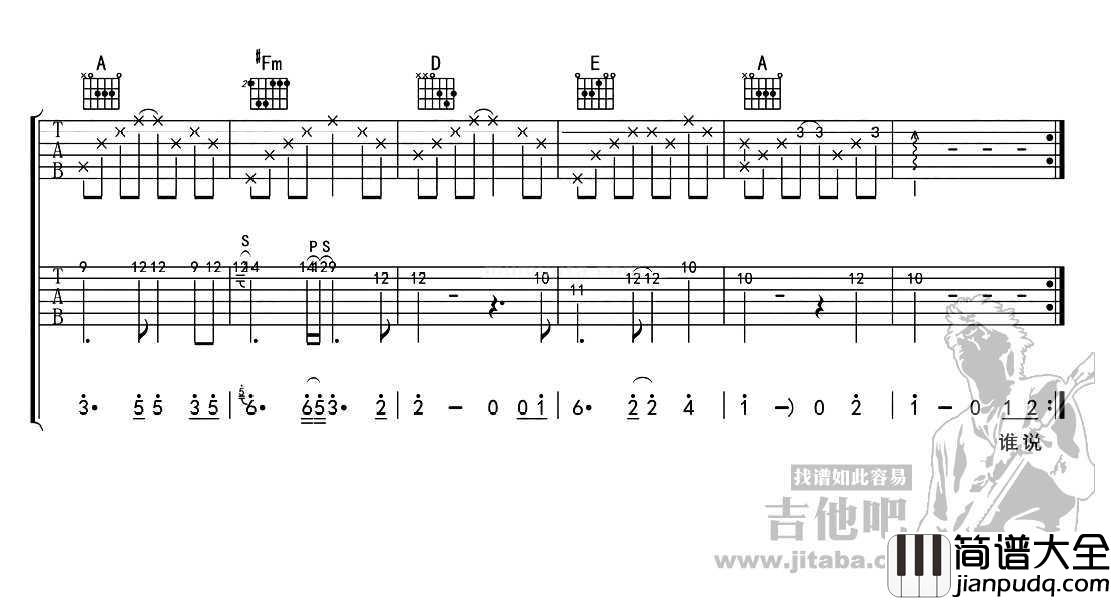 陪我到可可西里去看海吉他谱_大冰_民谣弹唱六线谱