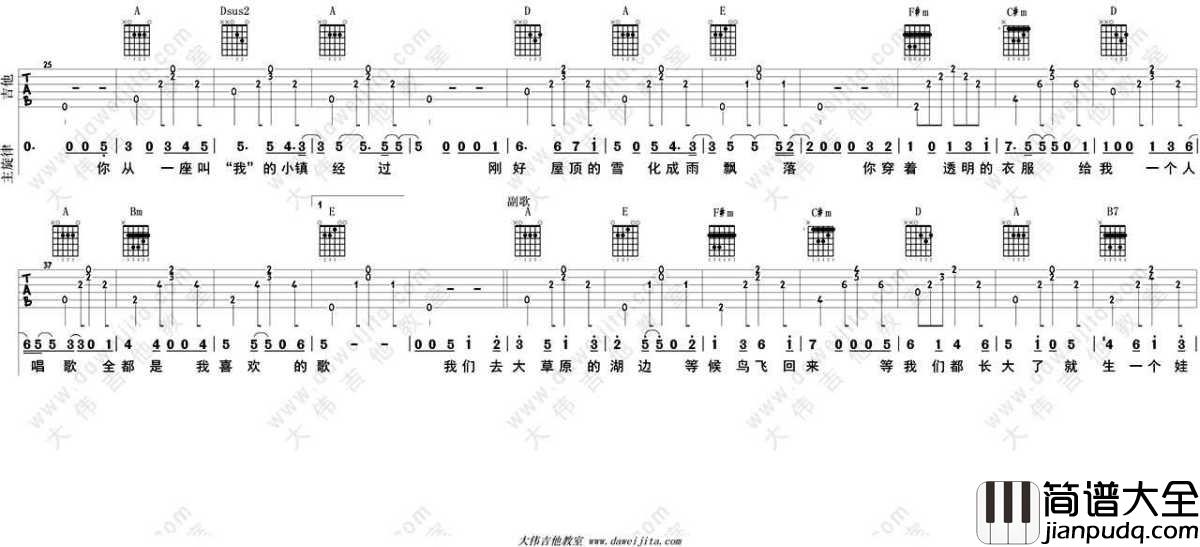 如果有来生吉他谱(男生版)_谭维维_吉他弹唱教学