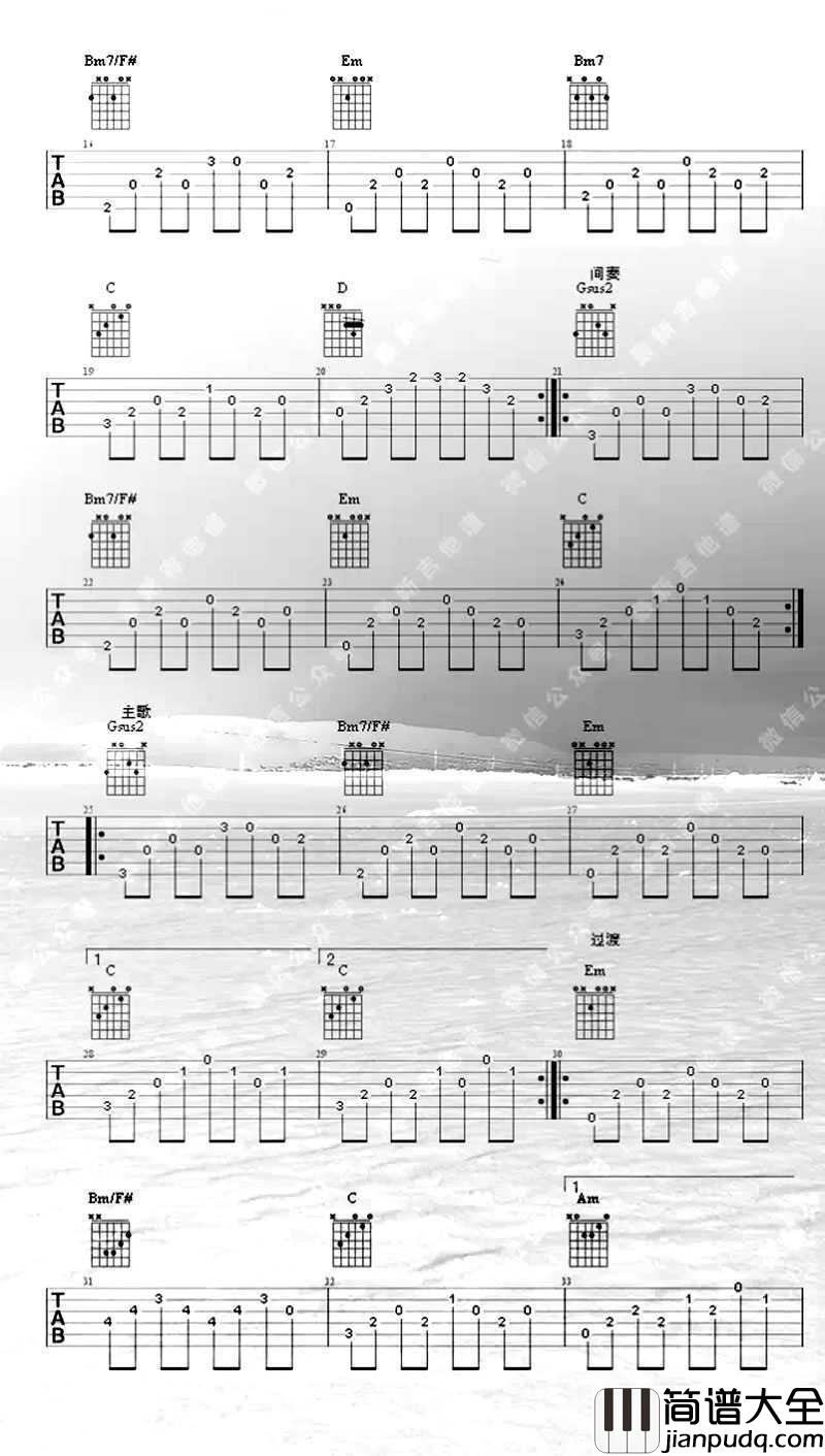 理想三旬吉他谱_陈鸿宇_原版吉他谱(图片谱)