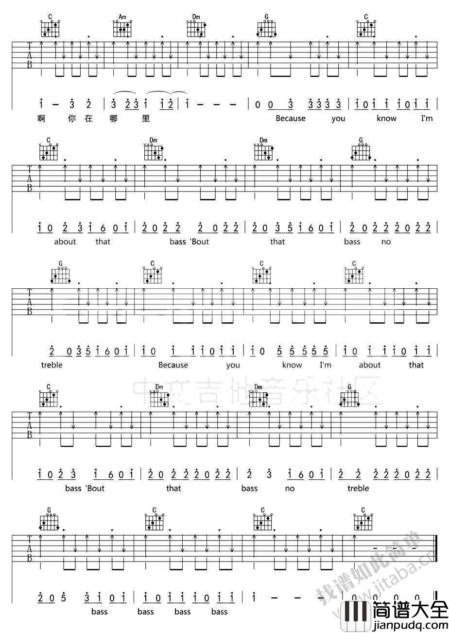 我在人民广场吃炸鸡吉他谱_赵大格_C调六线谱高清图片