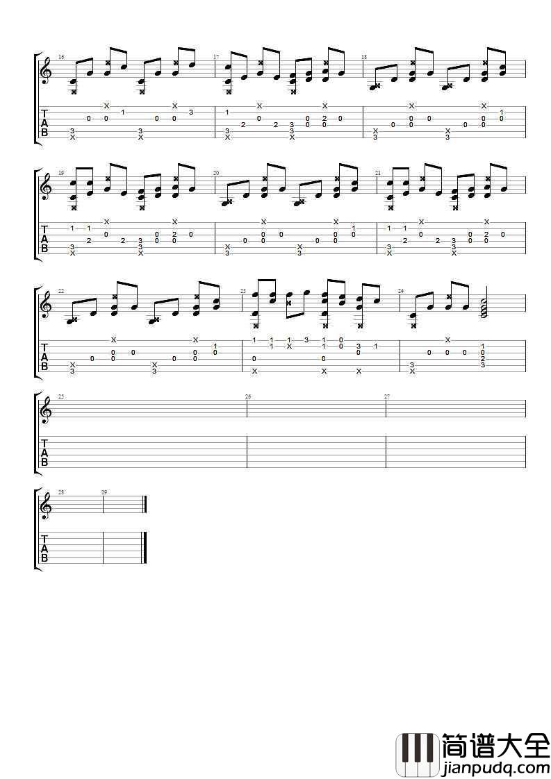 lalala德玛西亚吉他谱_Lalala_Demacia指弹独奏谱