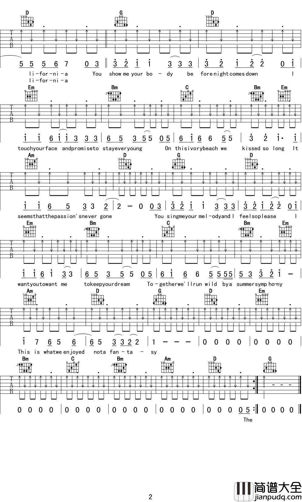 young_for_you吉他谱_GALA_你的完美，让我永远为你年轻