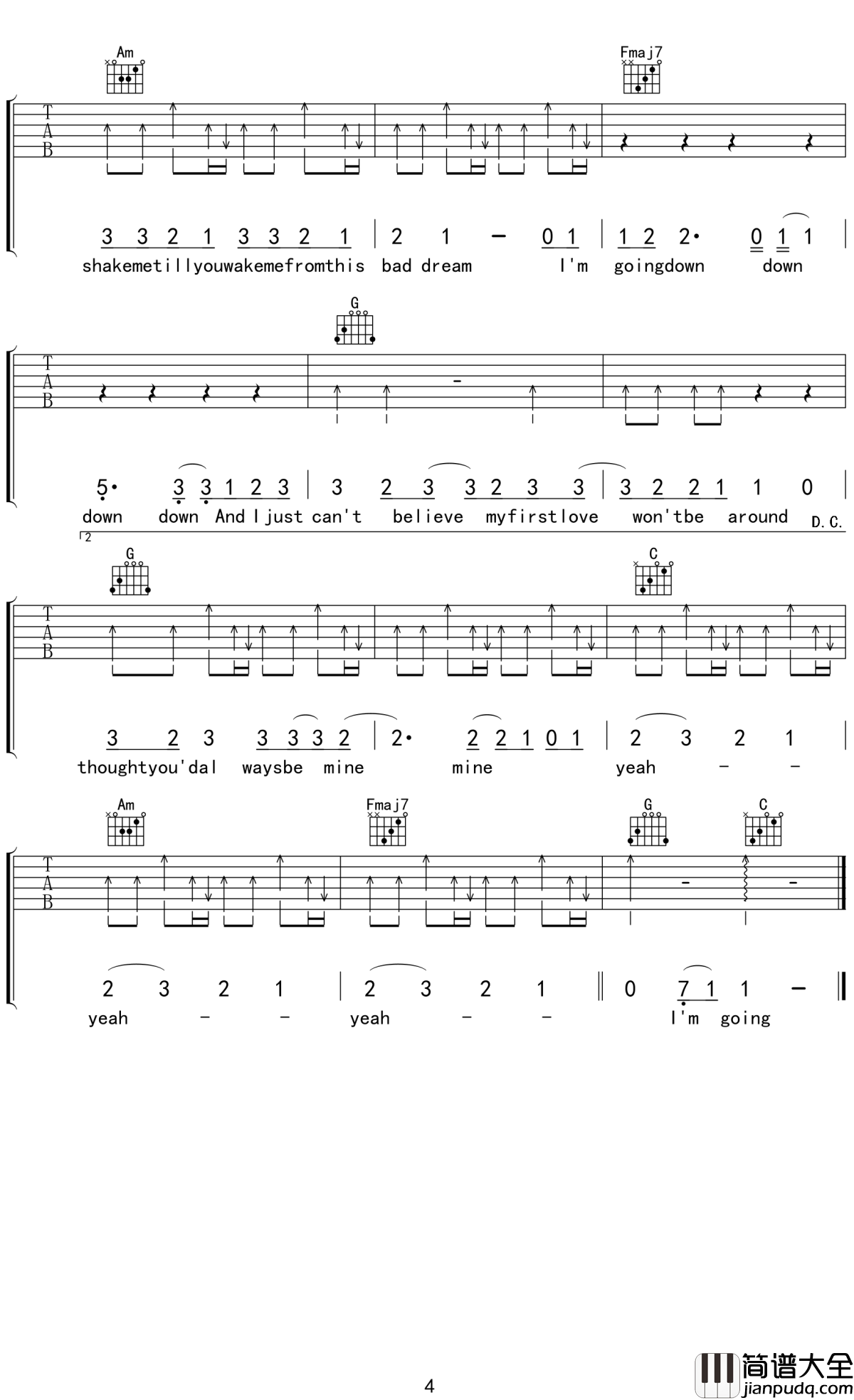 Baby吉他谱_Justin_Bieber_献给一代人的青春,一代人的初恋