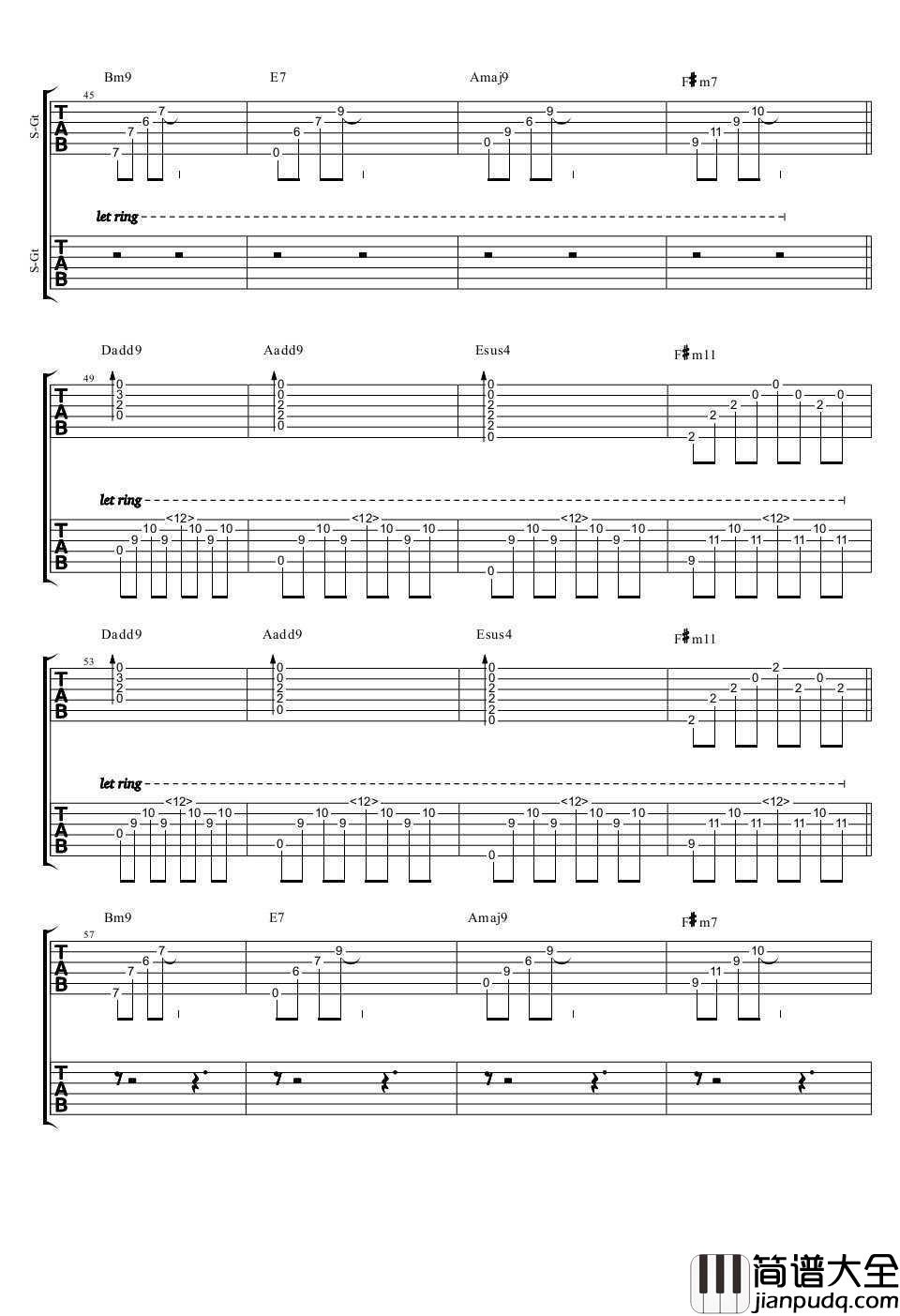 你只是经过吉他谱_陈鸿宇_图片谱原版_弹唱谱