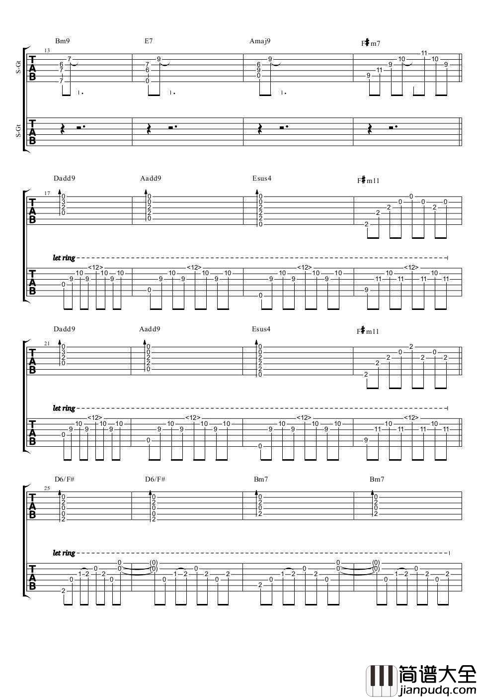 你只是经过吉他谱_陈鸿宇_图片谱原版_弹唱谱