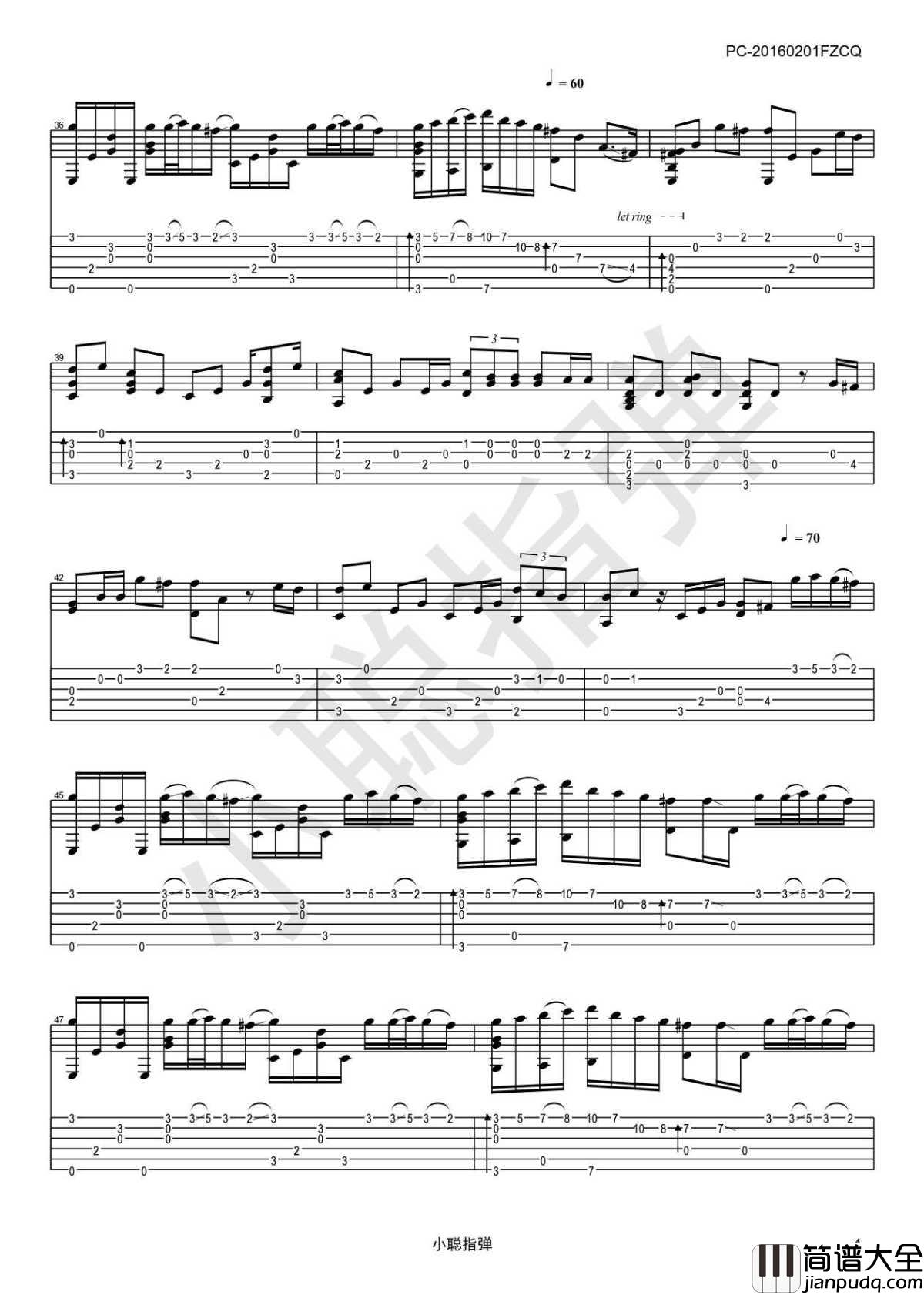 River_Flows_In_You指弹谱_原版指弹吉他谱_李闰珉