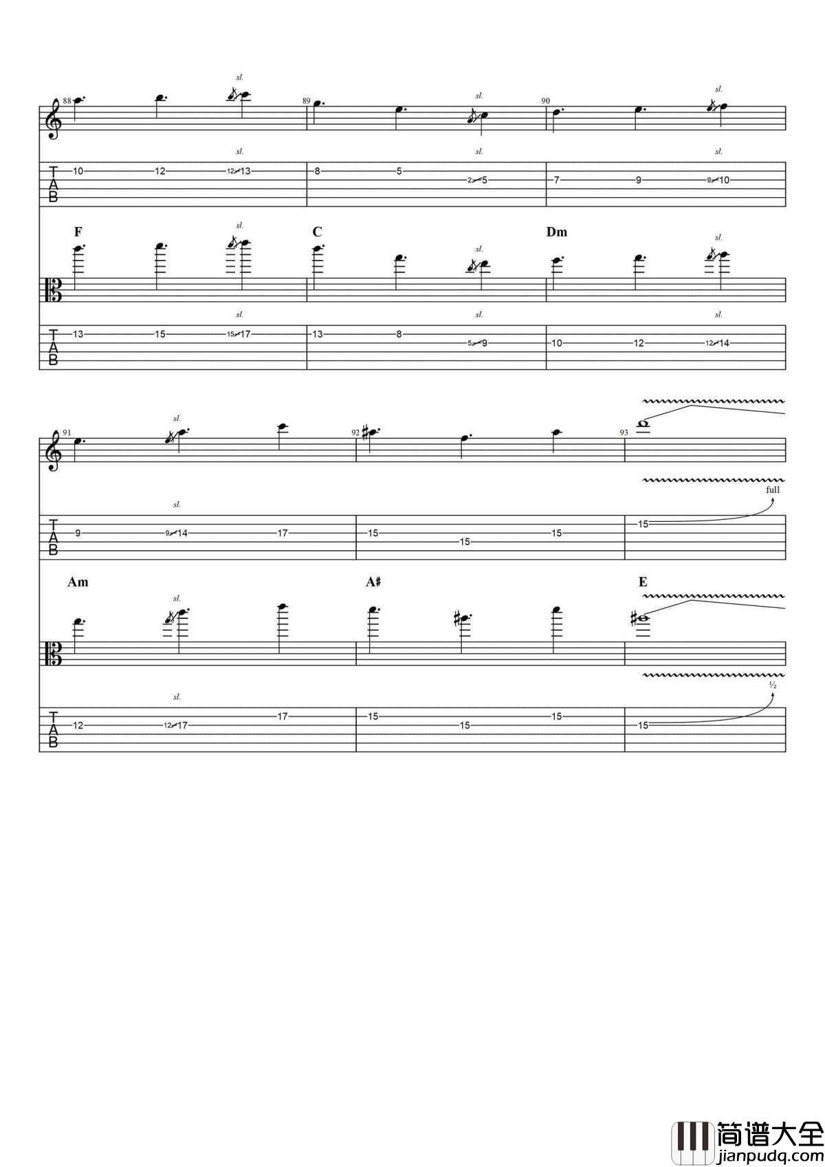 沙漠骆驼吉他谱_原版六线谱_展展与罗罗_完整图片谱