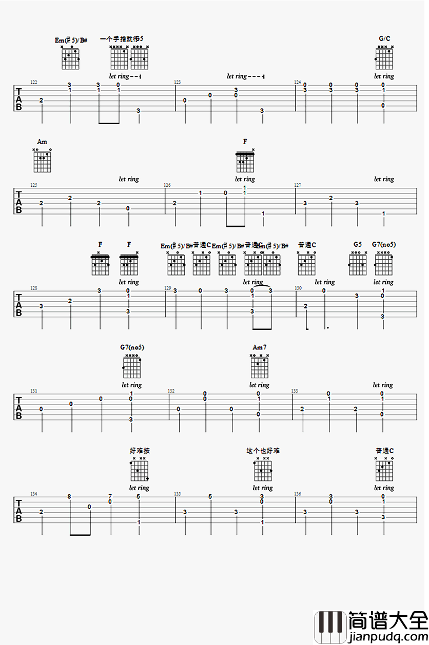 Fade吉他指弹谱_Alan_Walker_Fade吉他独奏谱_和弦图片谱