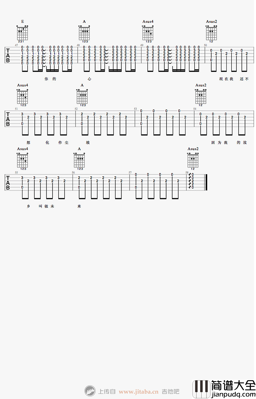 塑料袋吉他谱__缝纫机乐队_电影主题曲_六线谱弹唱谱