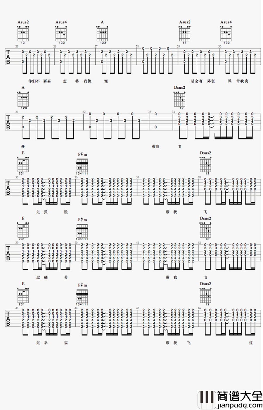 塑料袋吉他谱__缝纫机乐队_电影主题曲_六线谱弹唱谱
