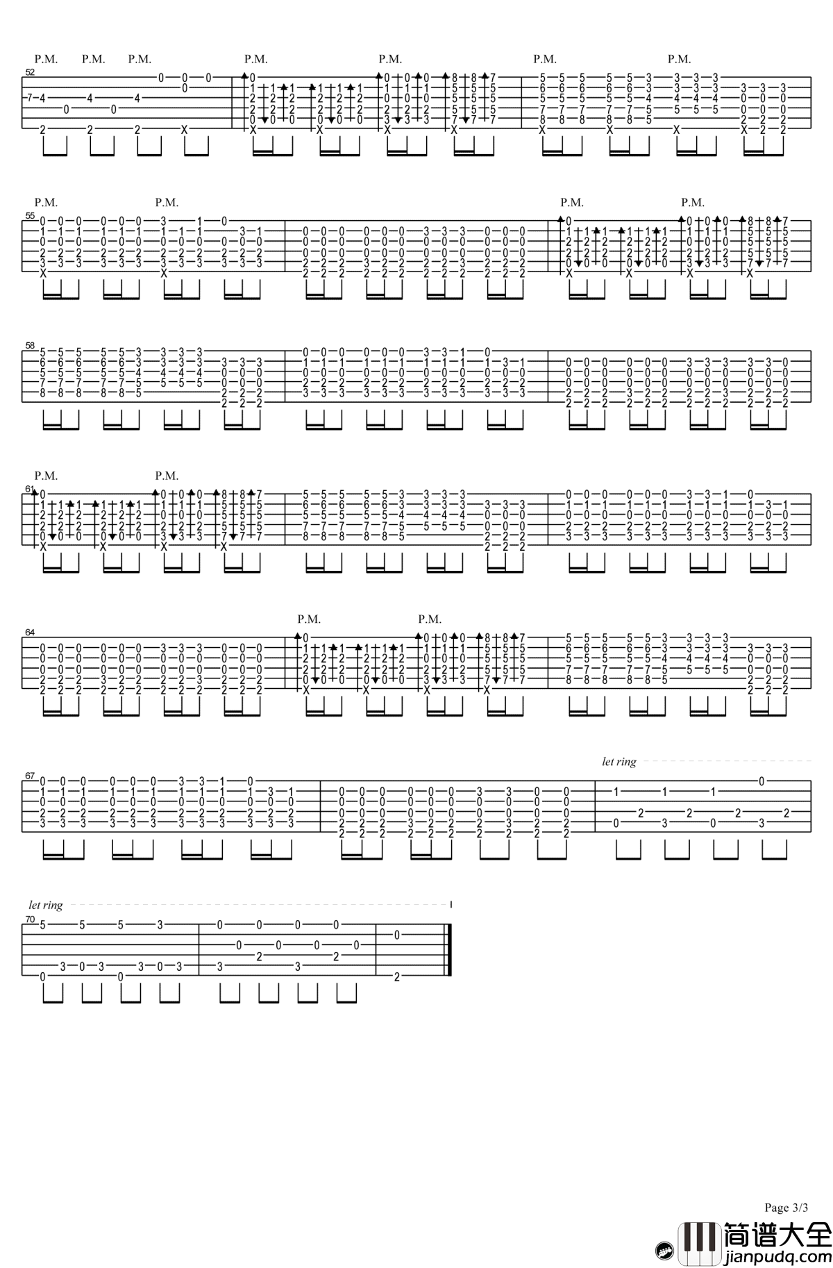 Faded吉他指弹谱+GTP谱_潇潇指弹吉他谱_faded最新版