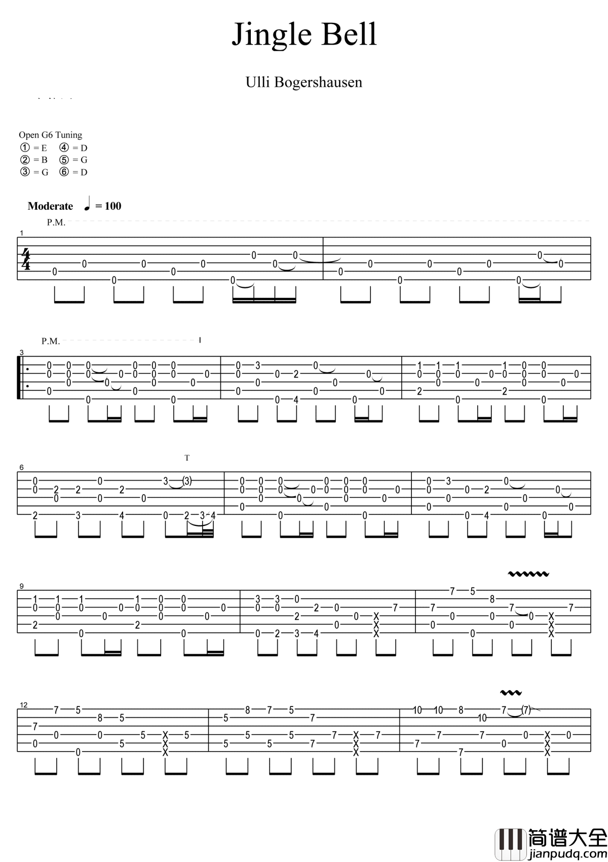 Jingle_Bells指弹谱_郑成河_铃儿响叮当_吉他独奏谱