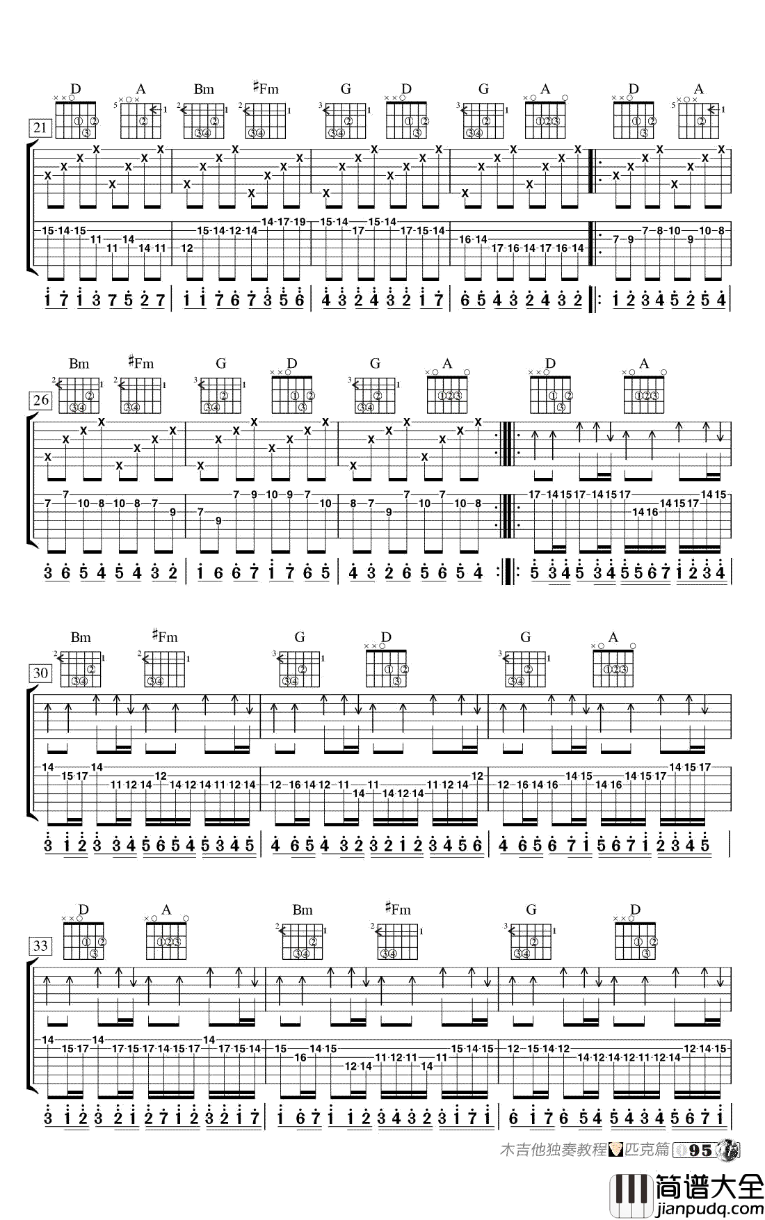 D大调卡农吉他谱_Canon指弹谱_双吉他独奏谱
