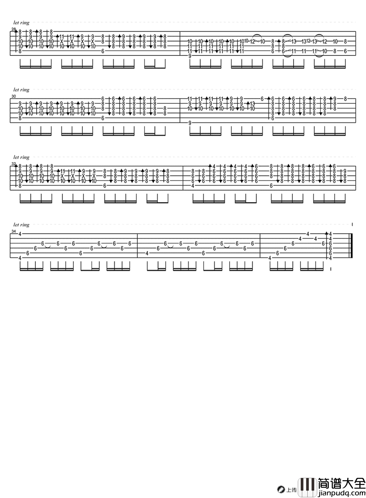 My_heart_will_go_on吉他谱指弹版_泰坦尼克号主题曲_我心永恒_