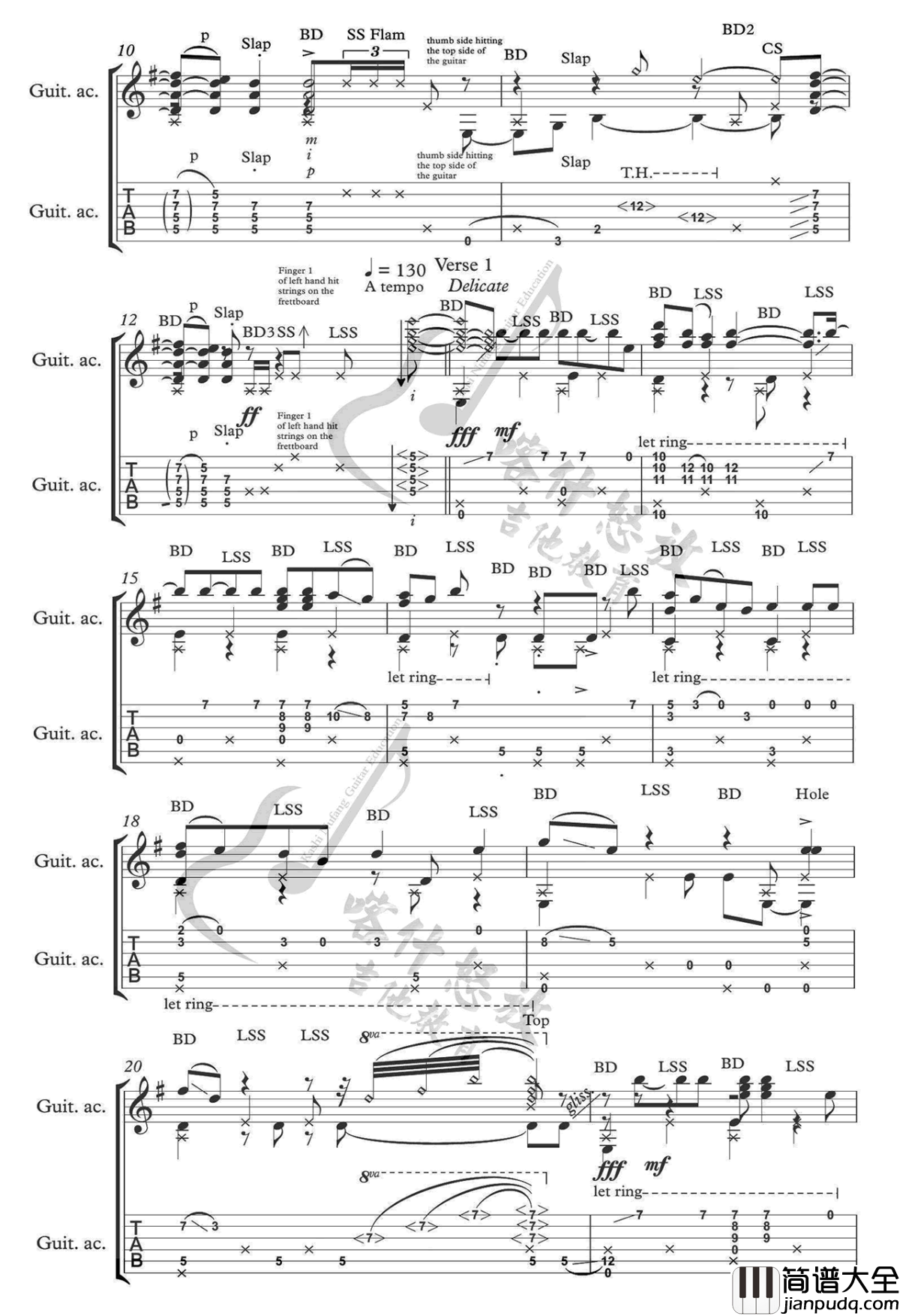 Beat_It指弹谱_Miguel_Rivera版_Beat_It指弹吉他独奏谱