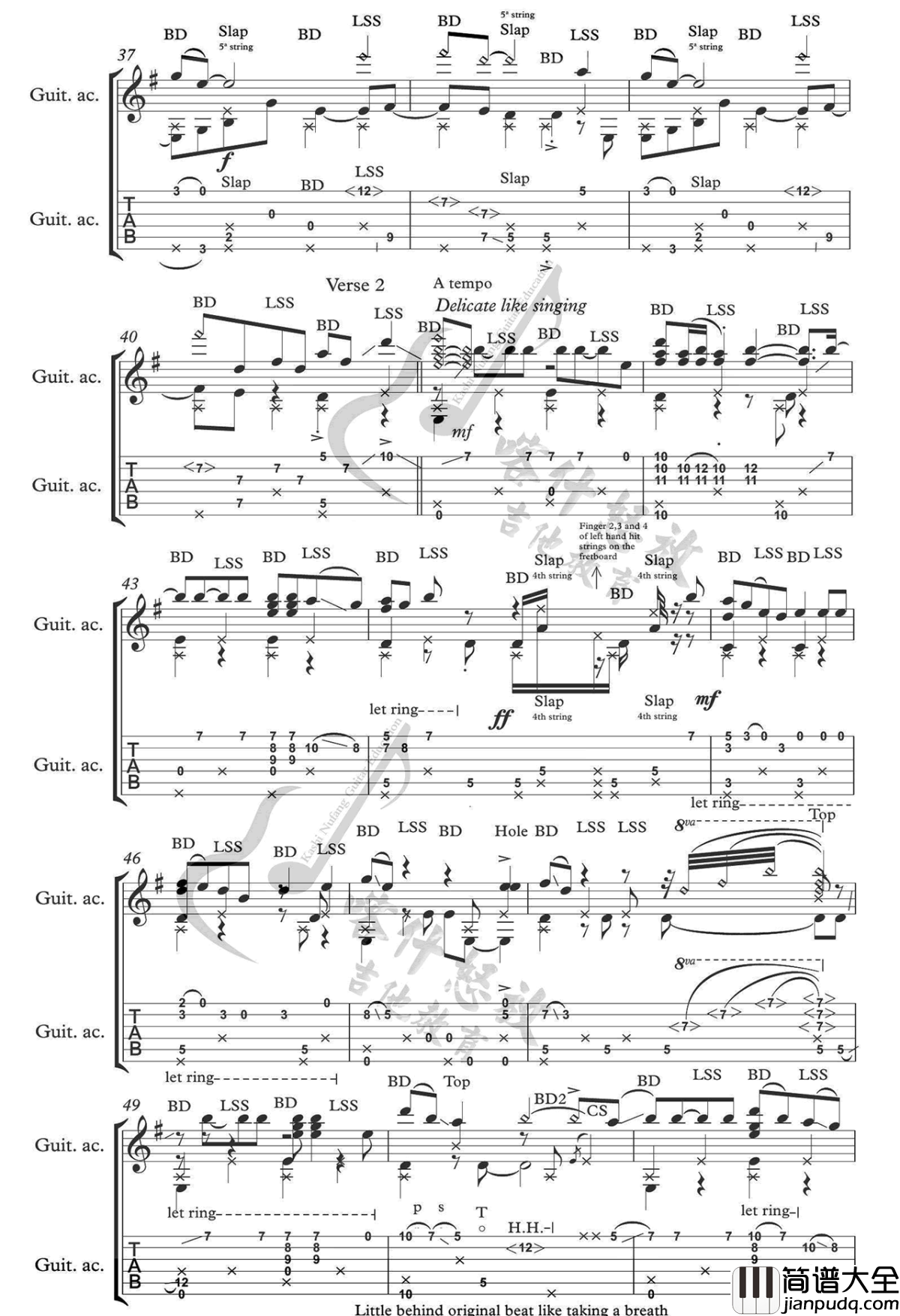 Beat_It指弹谱_Miguel_Rivera版_Beat_It指弹吉他独奏谱