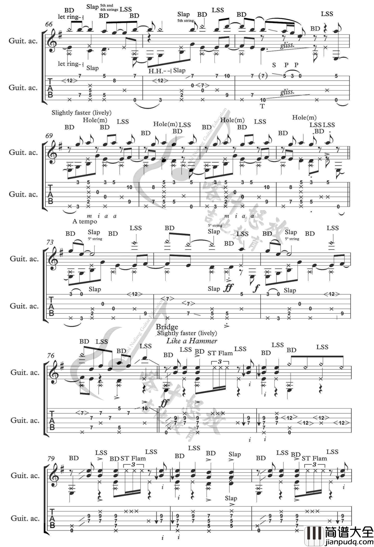 Beat_It指弹谱_Miguel_Rivera版_Beat_It指弹吉他独奏谱