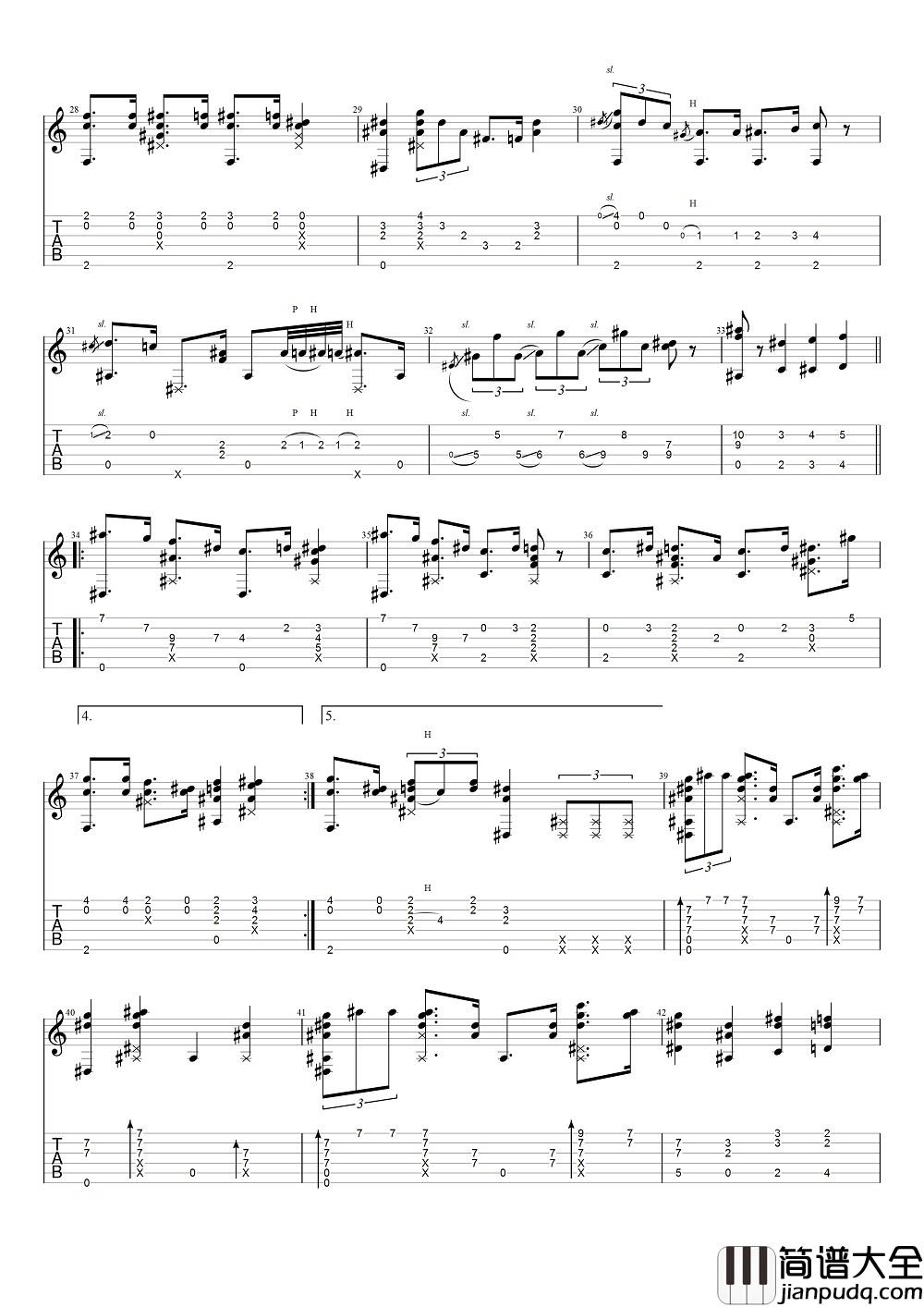 宾克斯的美酒吉他谱__海贼王插曲_举起酒杯时怎么可以少了祝酒歌