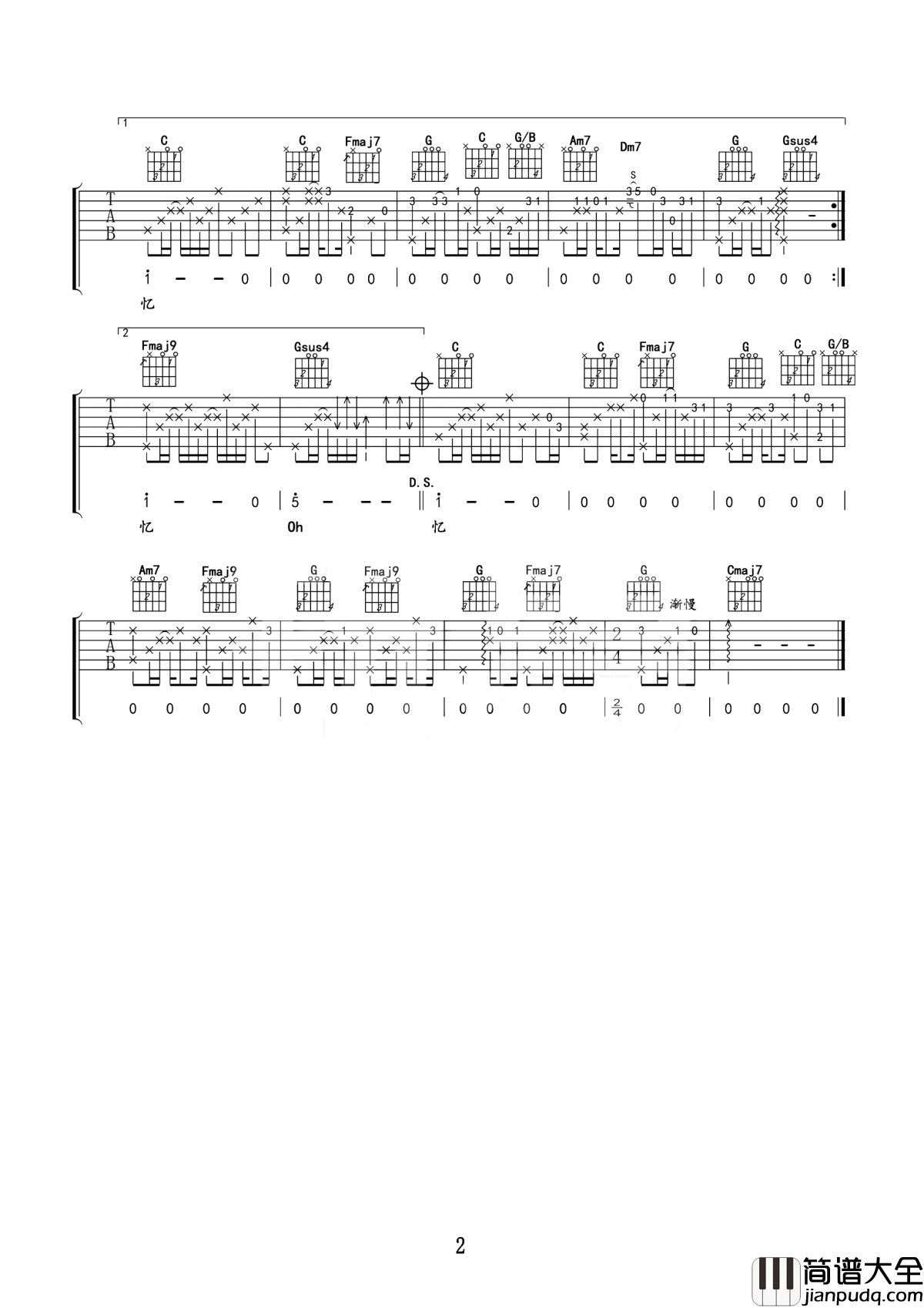 好想好想吉他谱_古巨基_好想好想好想好想好想好想和你在一起