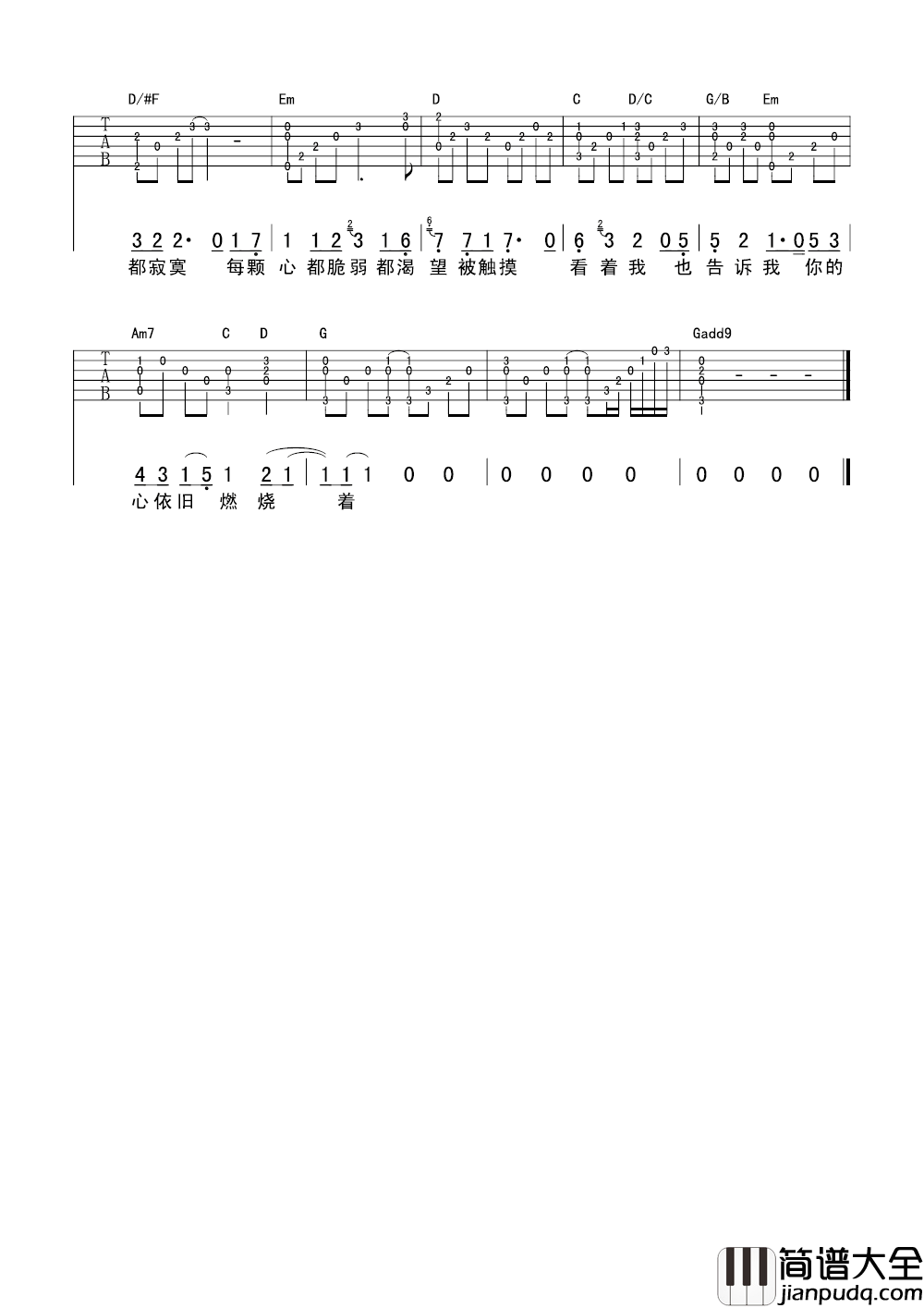 越长大越孤单吉他谱_牛奶咖啡_转身望去,我们已然长大