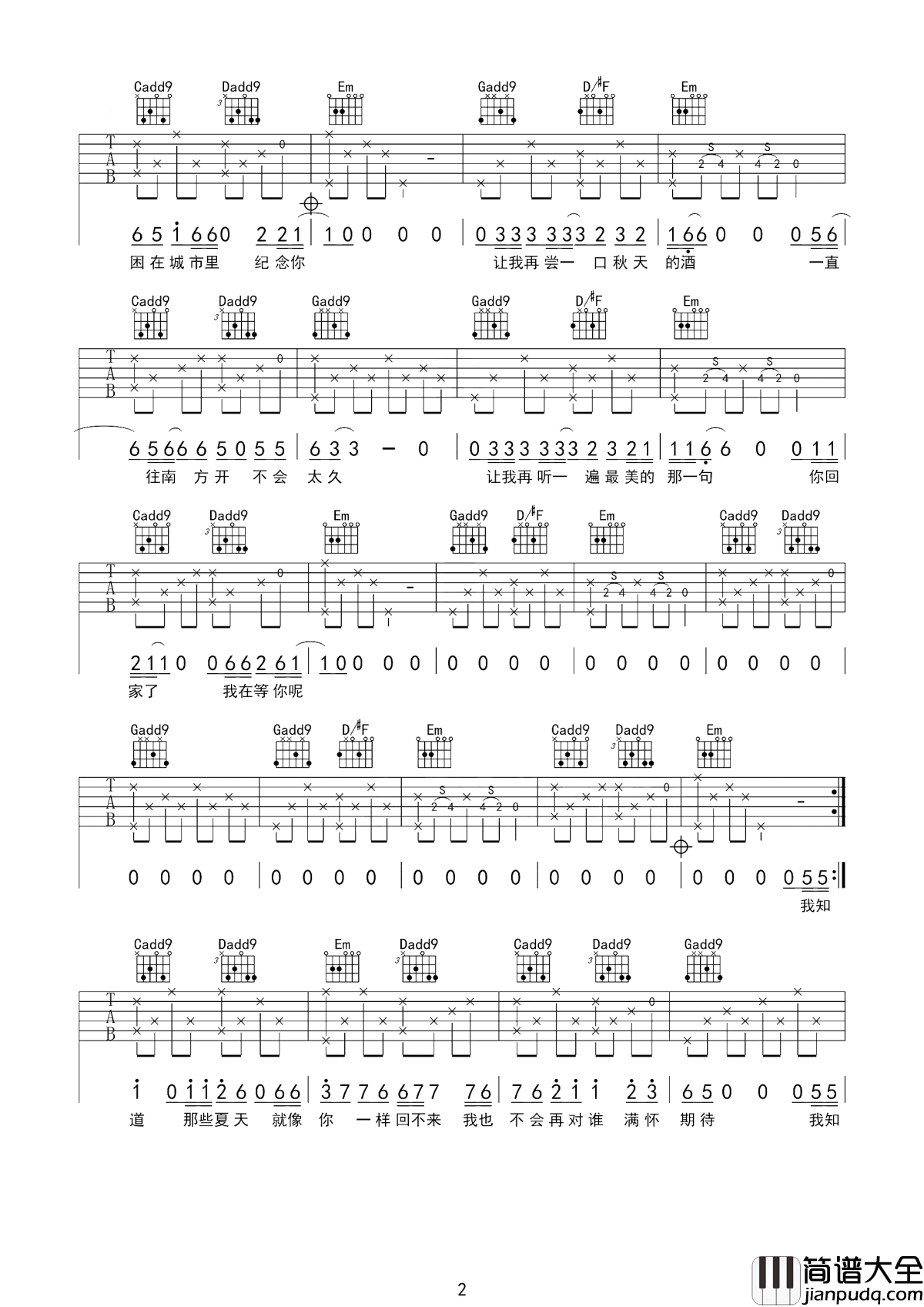 安河桥吉他谱_唱火了安河桥的人是薛之谦,却不是宋冬野