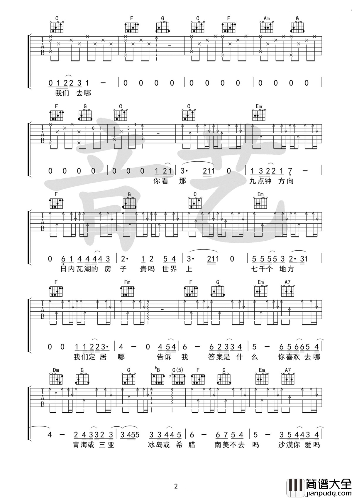 我喜欢上你时的内心活动吉他谱_陈绮贞：爱情是不期而遇的