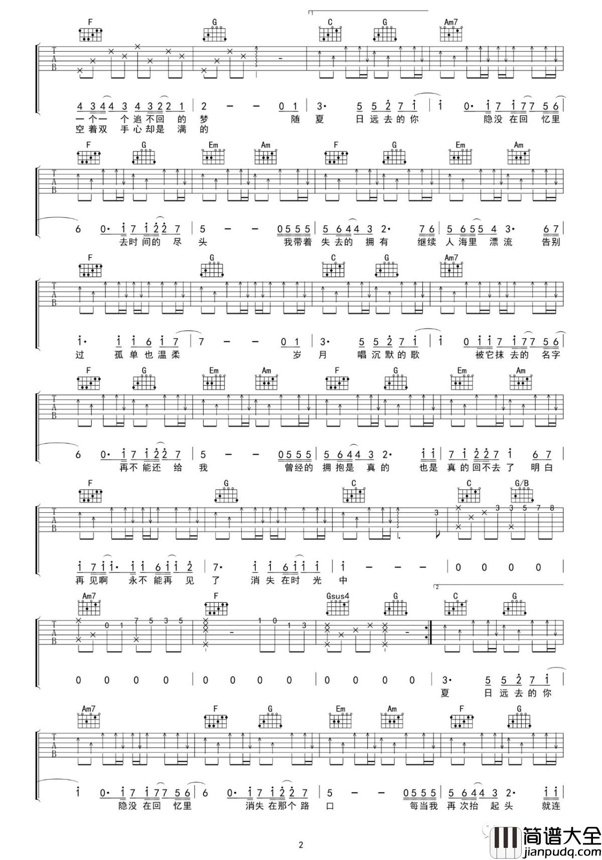 只要有想见的人，就不是孤身一人吉他谱_王源演唱_吴先生TAB制谱
