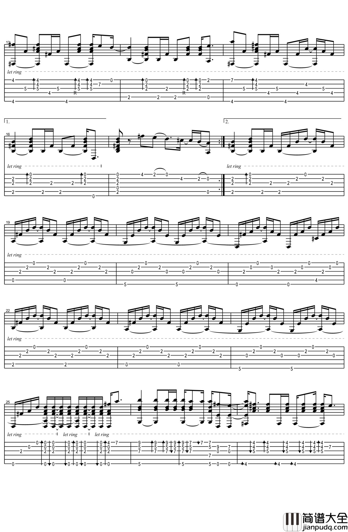 只要为你活一天吉他谱_刘家昌_电影_功夫_的背景音乐