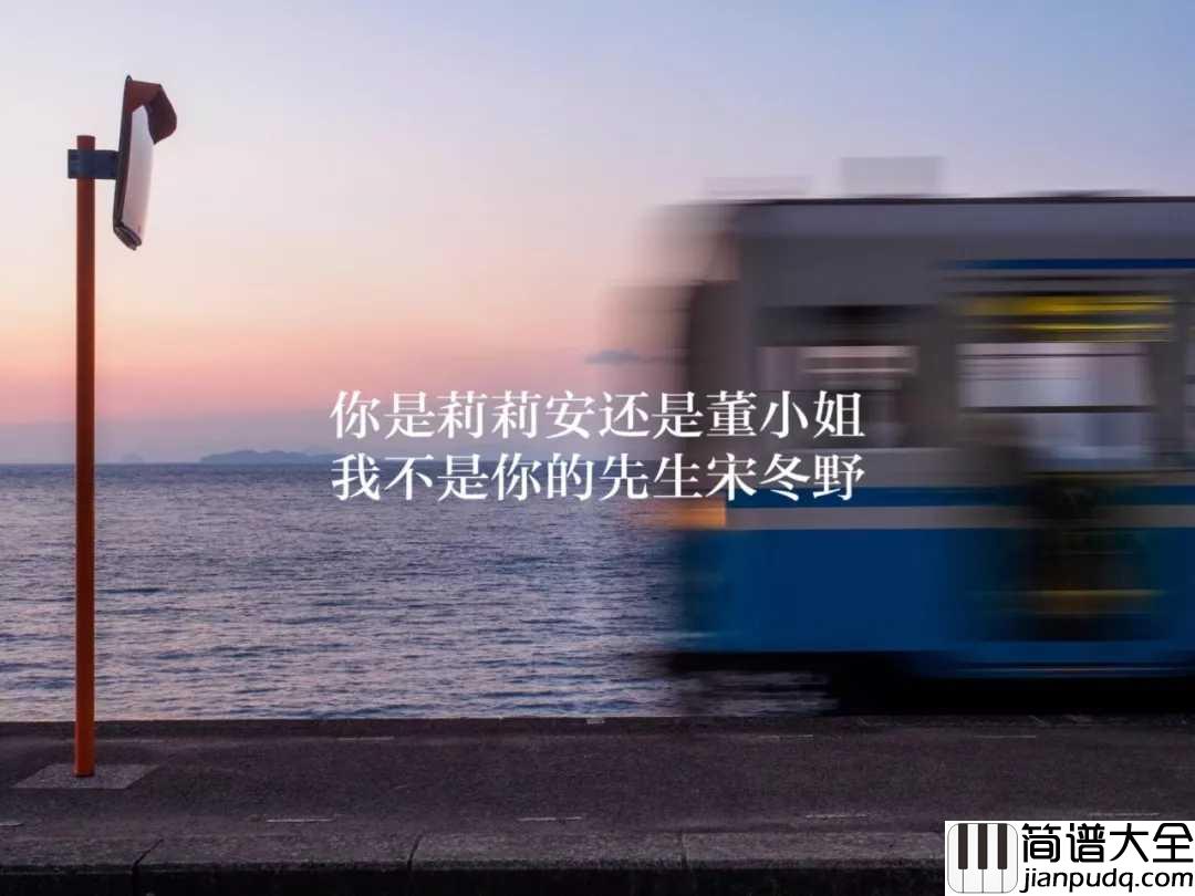 我不是你的宋冬野吉他谱_林啟得_你是莉莉安还是董小姐