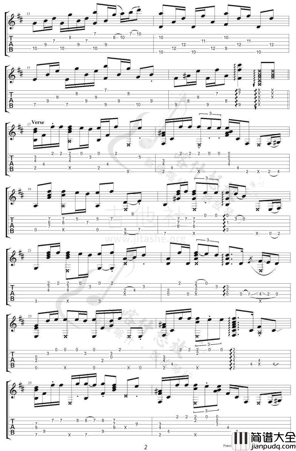 Hotel_California指弹谱_Eagles_加州旅馆_吉他独奏谱