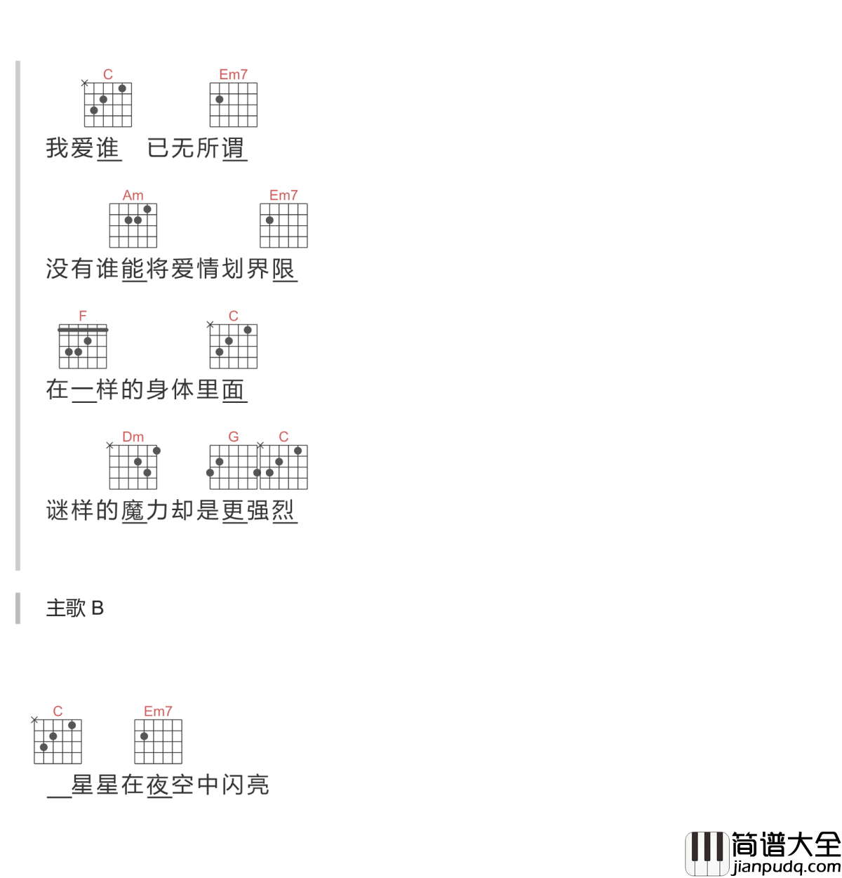 爱情的模样吉他谱_五月天_爱情最美的样子