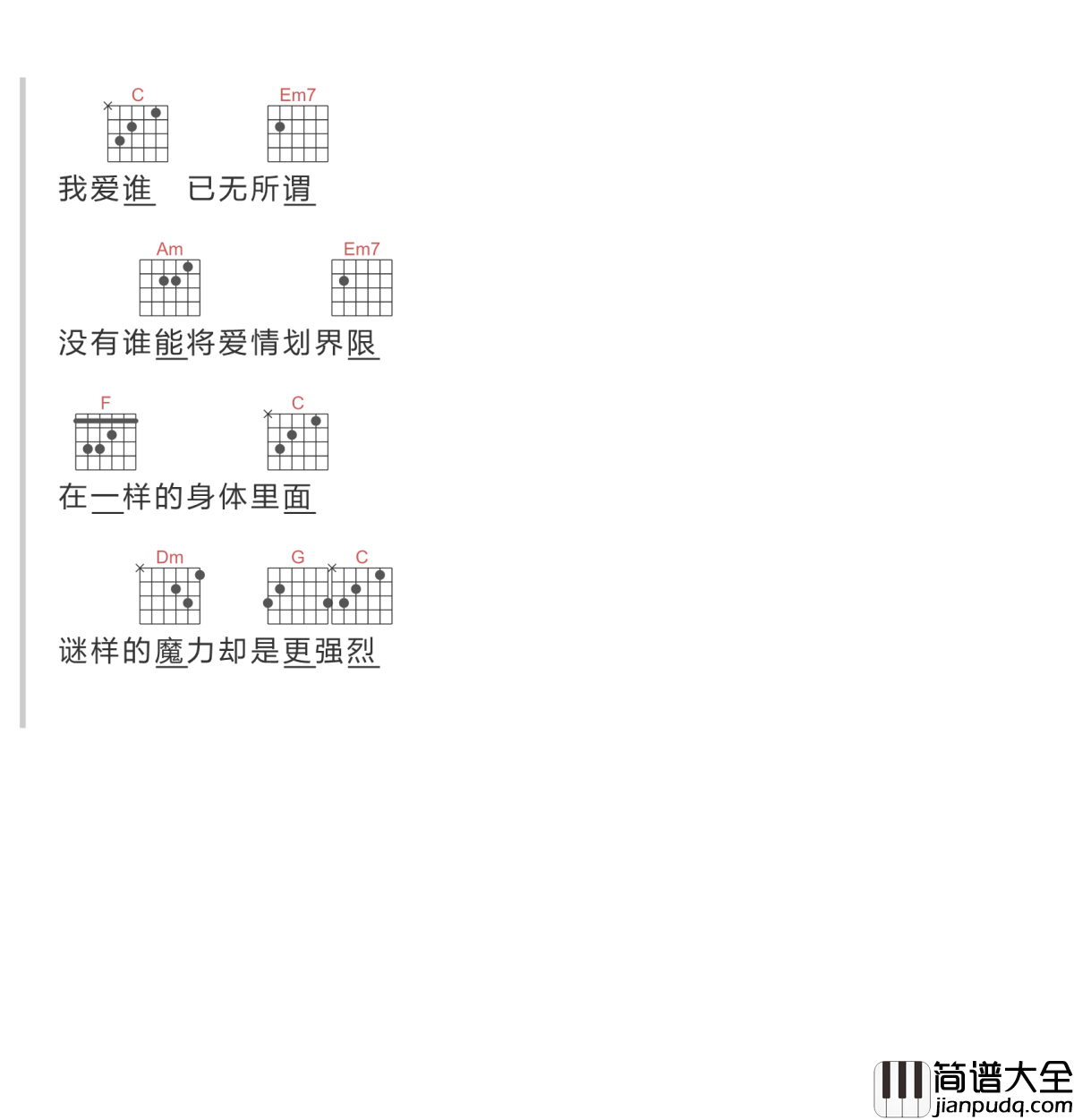 爱情的模样吉他谱_五月天_爱情最美的样子