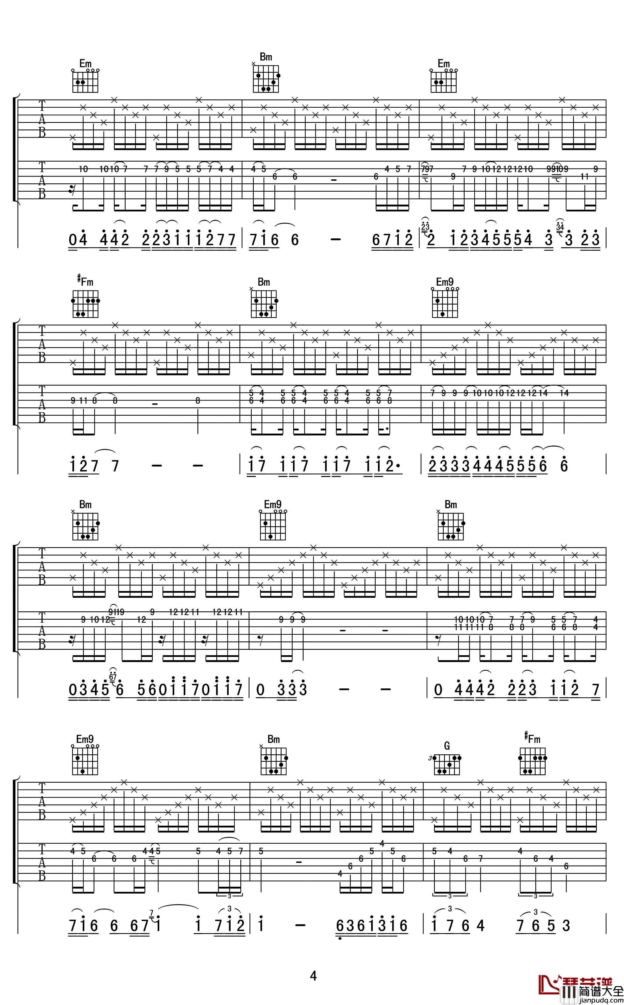 Cancion_Triste吉他谱_重奏_jesse_cook_予山璥编配