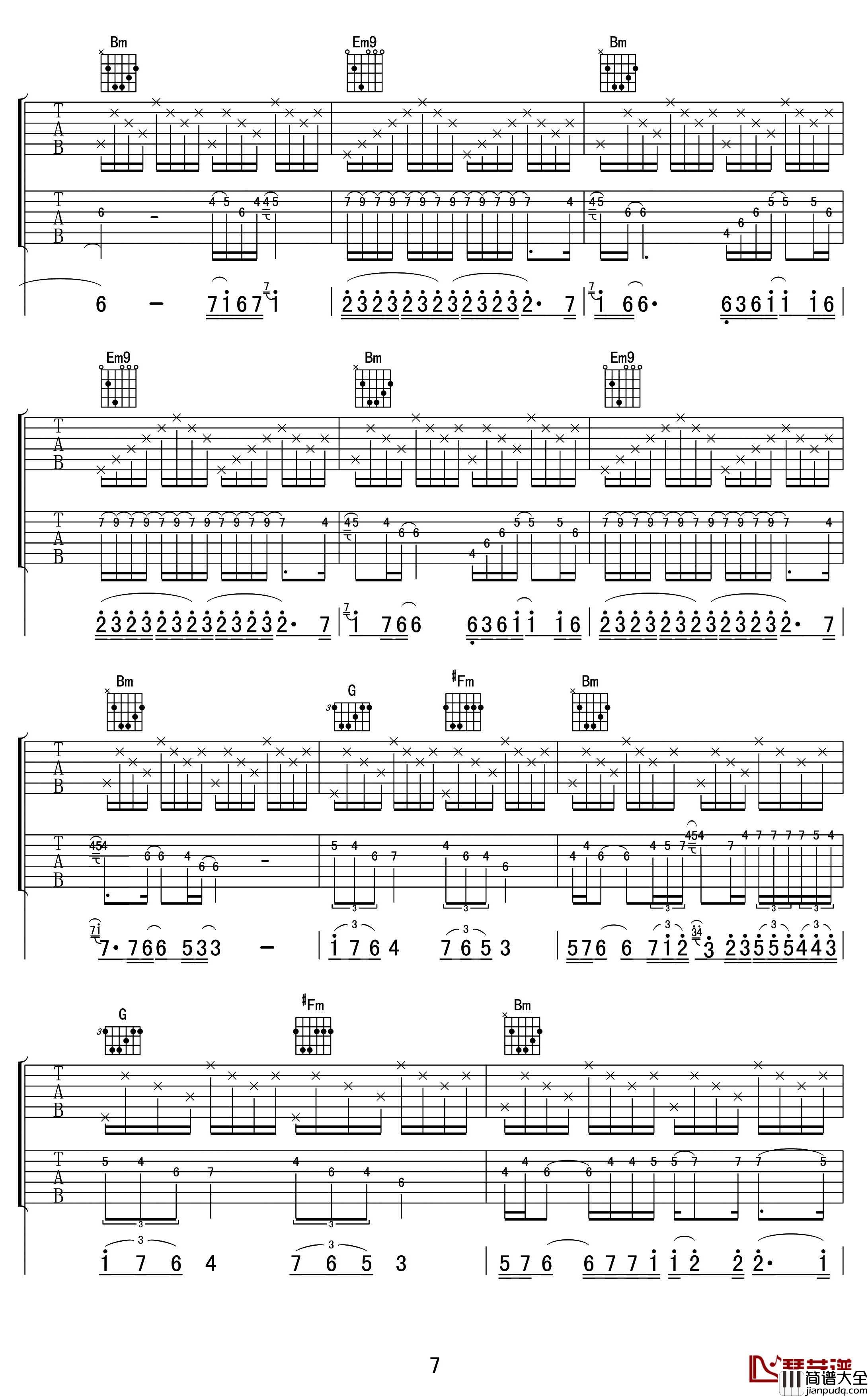 Cancion_Triste吉他谱_重奏_jesse_cook_予山璥编配