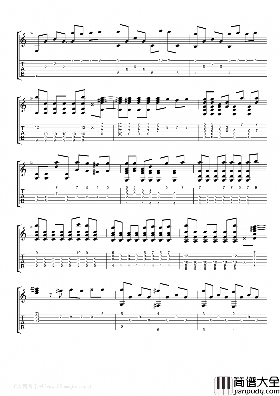 _听见下雨的声音_魏如昀_指弹吉他谱