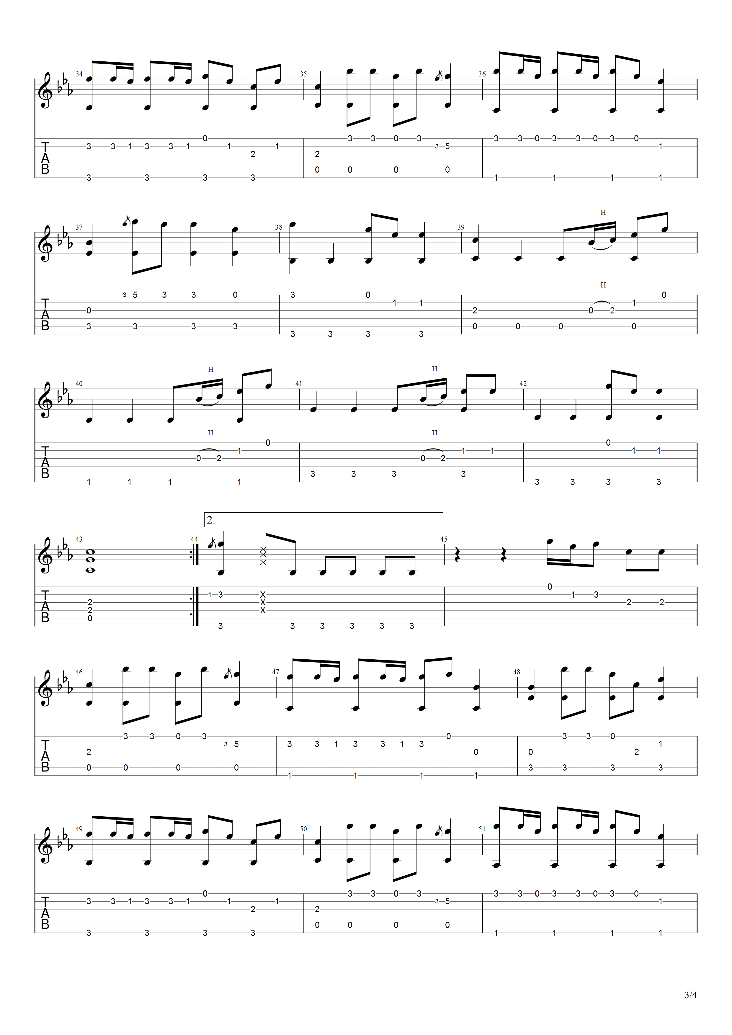 芒种吉他谱_带前奏版指弹六线谱_指弹吉他谱